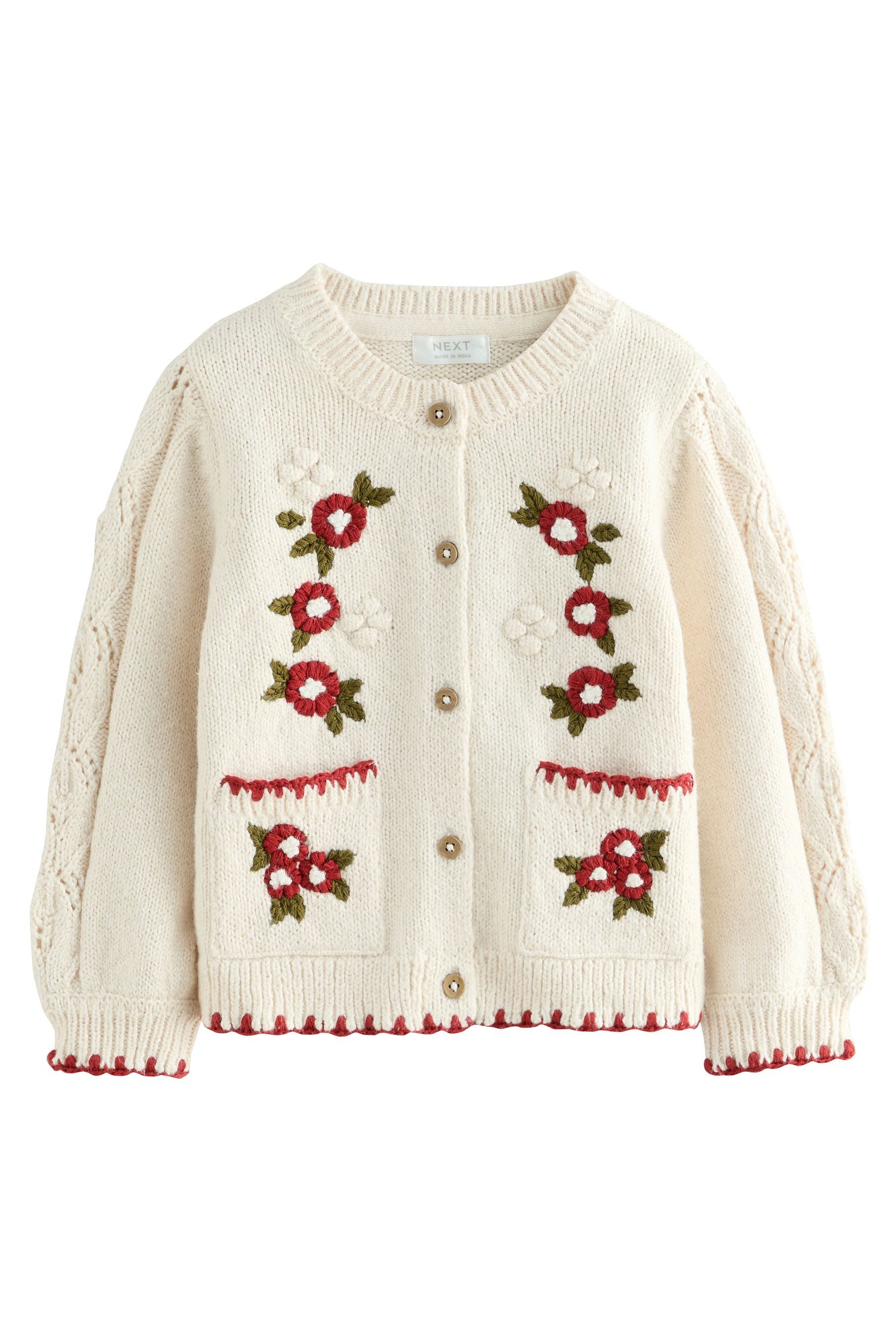 Next Strickjacke Strickjacke mit Blümchenmuster (1-tlg) günstig online kaufen