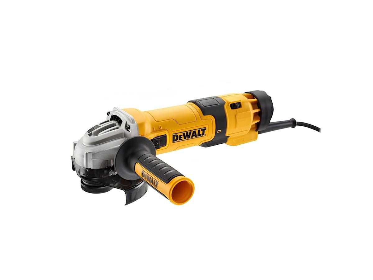 DeWalt Winkelschleifer 125mm 1500W, 1500 W Motorleistung, werkzeugloser Wechsel durch Schnellspannflansch