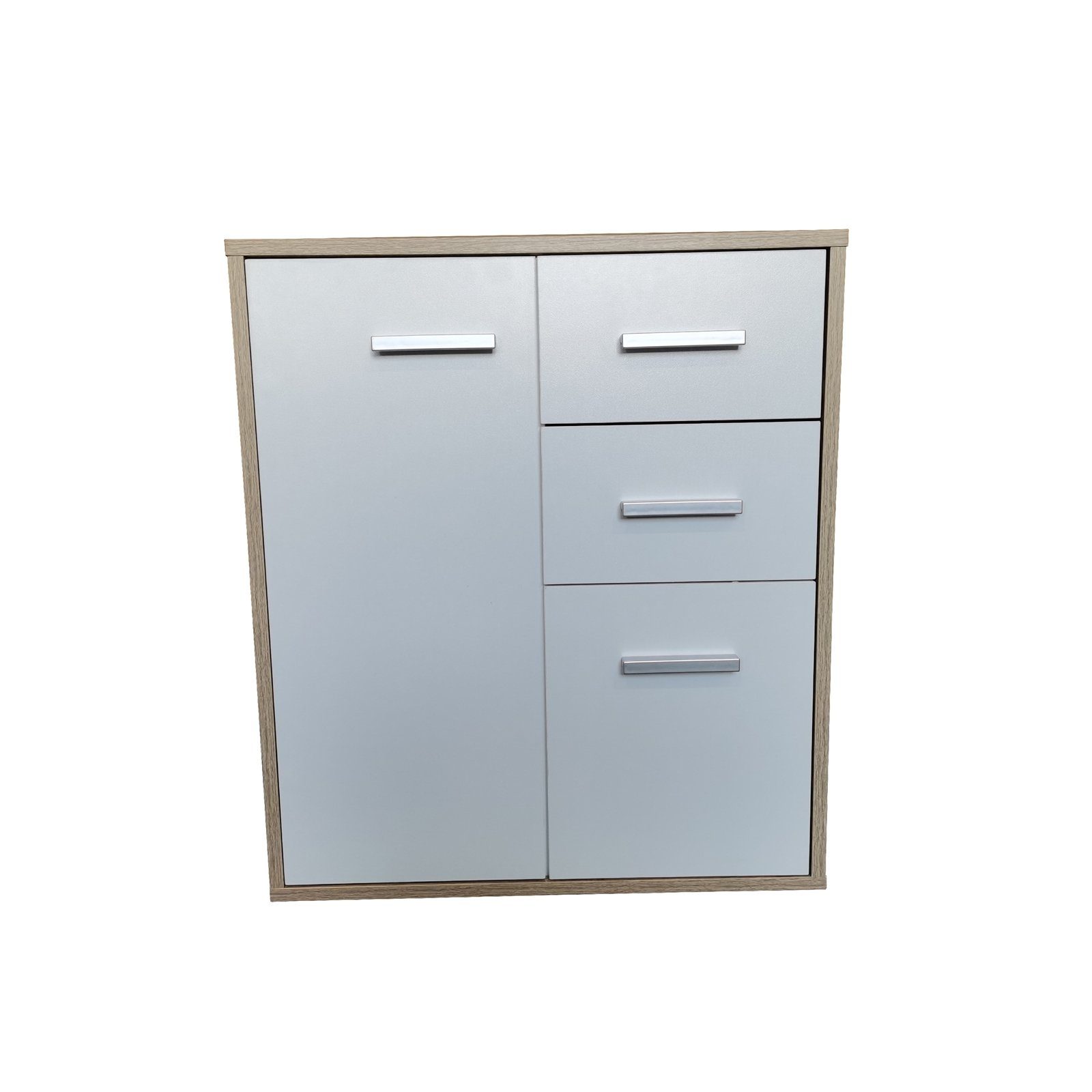 mit Schubladen St), Kommode Schrank Sideboard Kommode 1 Anrichte HTI-Line Weiß zwei Nina Sonoma (Stück,