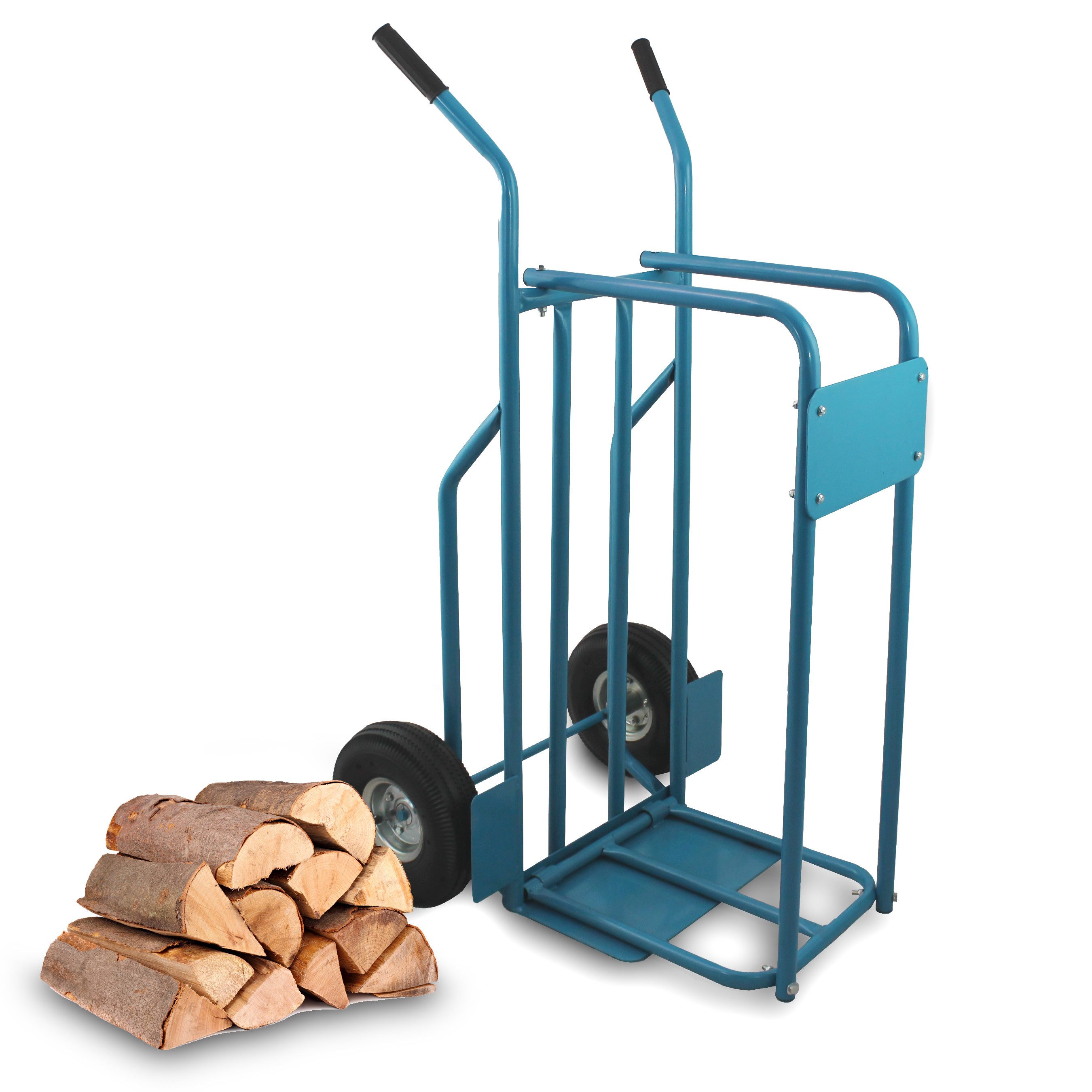 Bituxx Sackkarre Brennholzkarre, (MS-15908), mit Transportkäfig