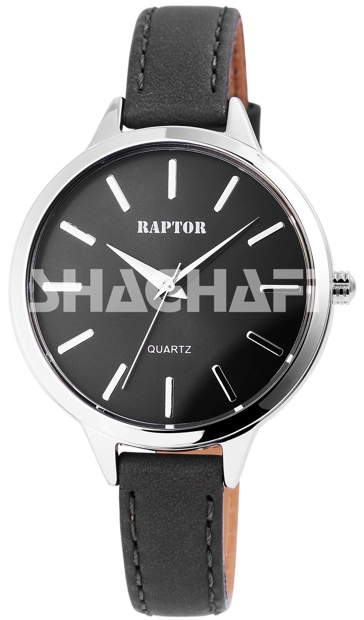 Raptor Quarzuhr Veloria mit Echtlederarmband, 3 ATM, inkl. Geschenkbox