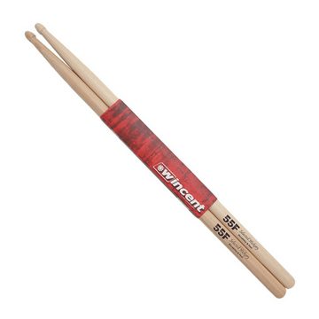 Wincent Schlagzeug 55F Drumsticks,4 Paar, natur, mit Damper Pads