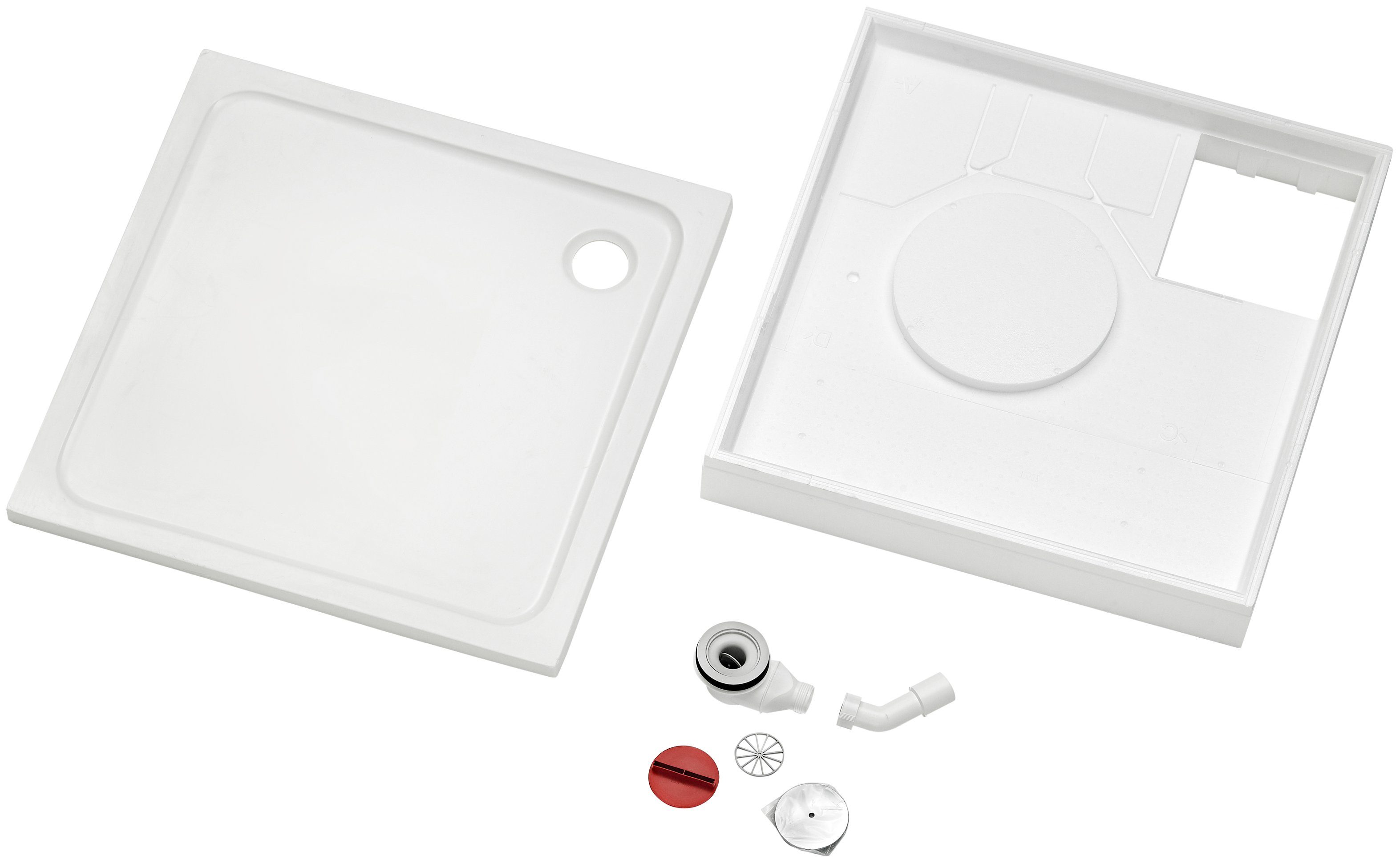 OTTOFOND Duschwanne Set Quadratische Duschwanne, quadratisch, Sanitäracryl, 3-St., 900x900/30 mm
