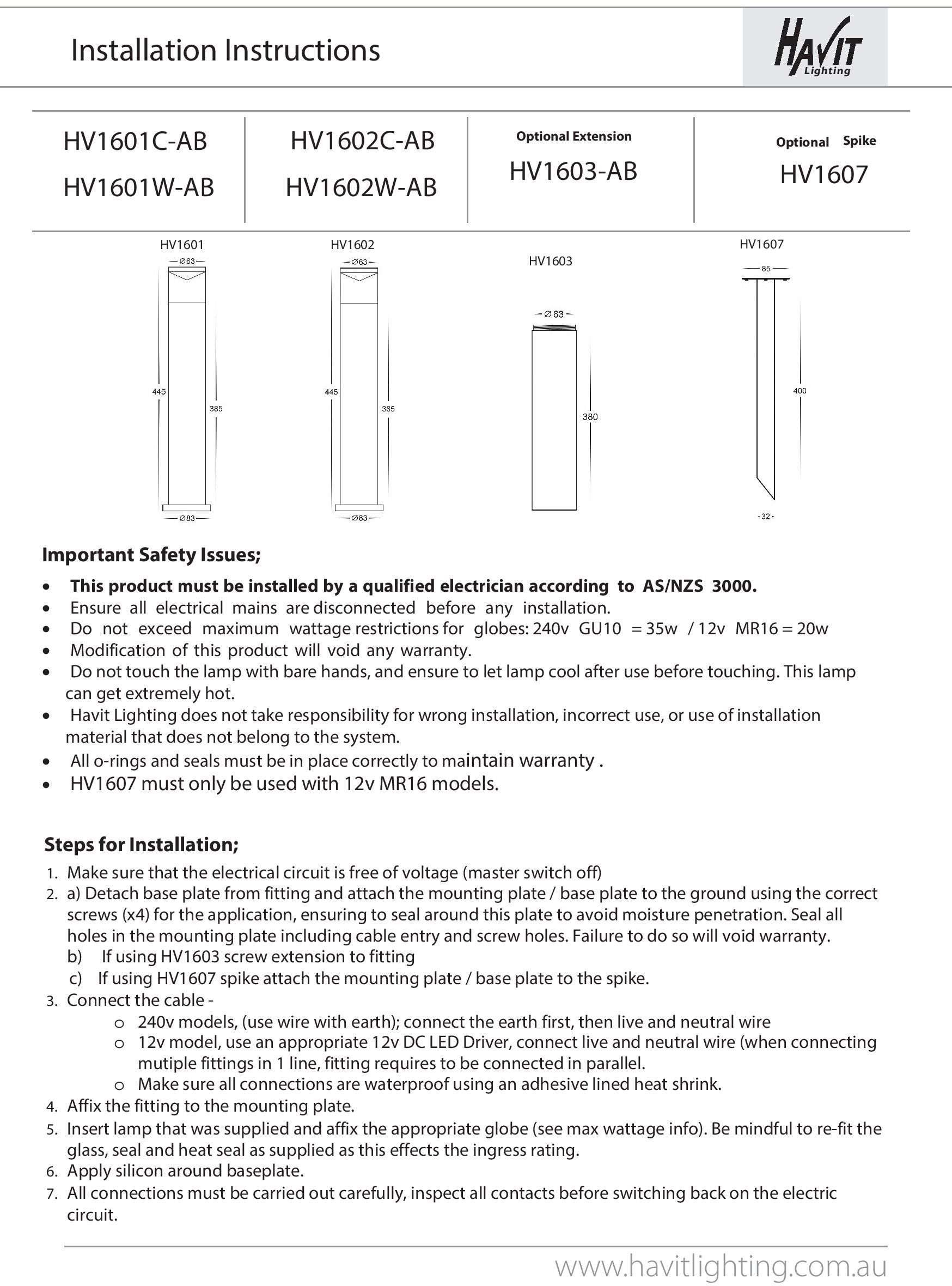 Havit Lighting Außen-Stehlampe, Leuchtmittel wechselbar, IP54