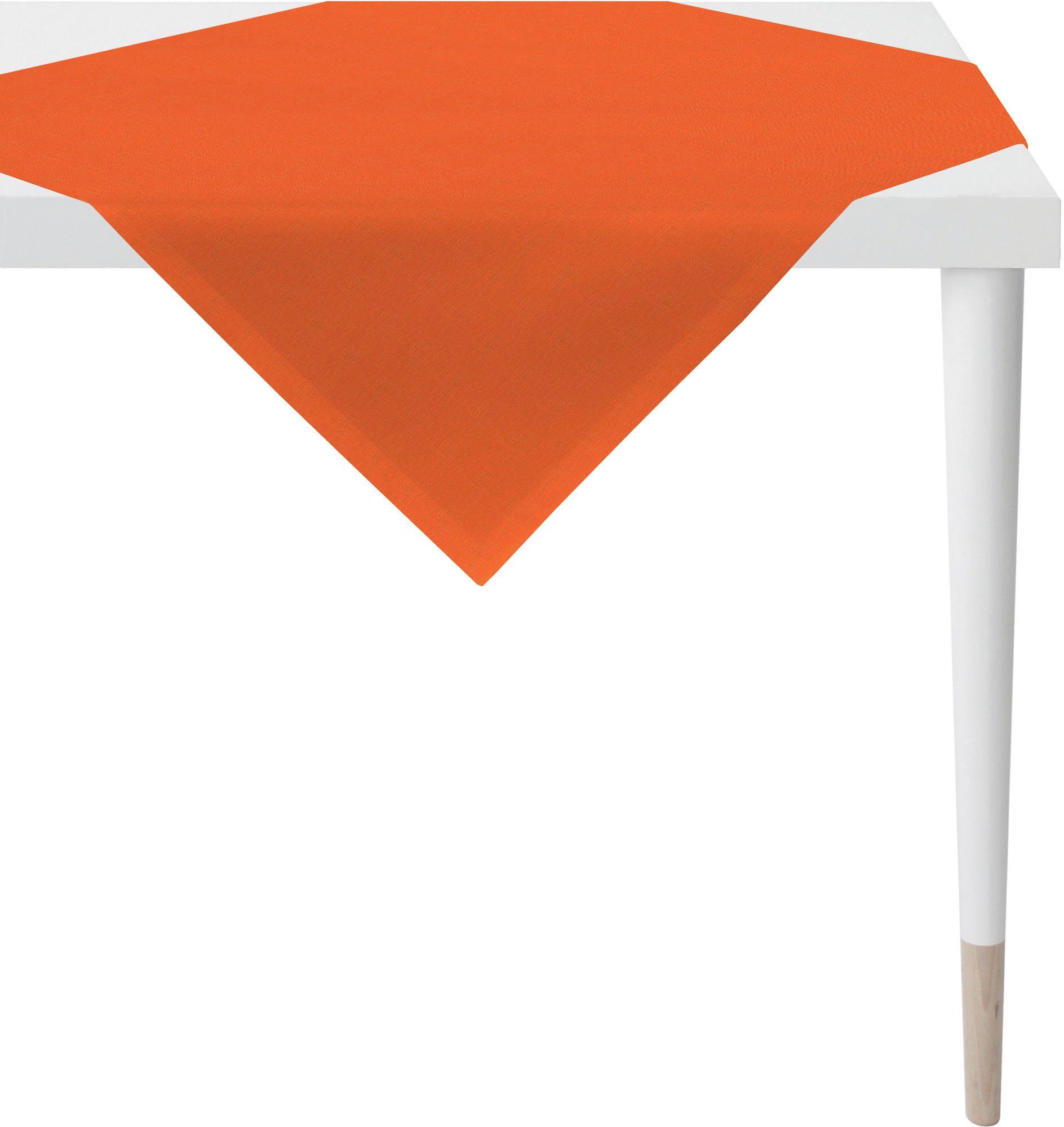 mit Uni orange Mitteldecke Fleckschutz (1-tlg), 3900 / Sommerdeko, OUTDOOR, Sommer APELT