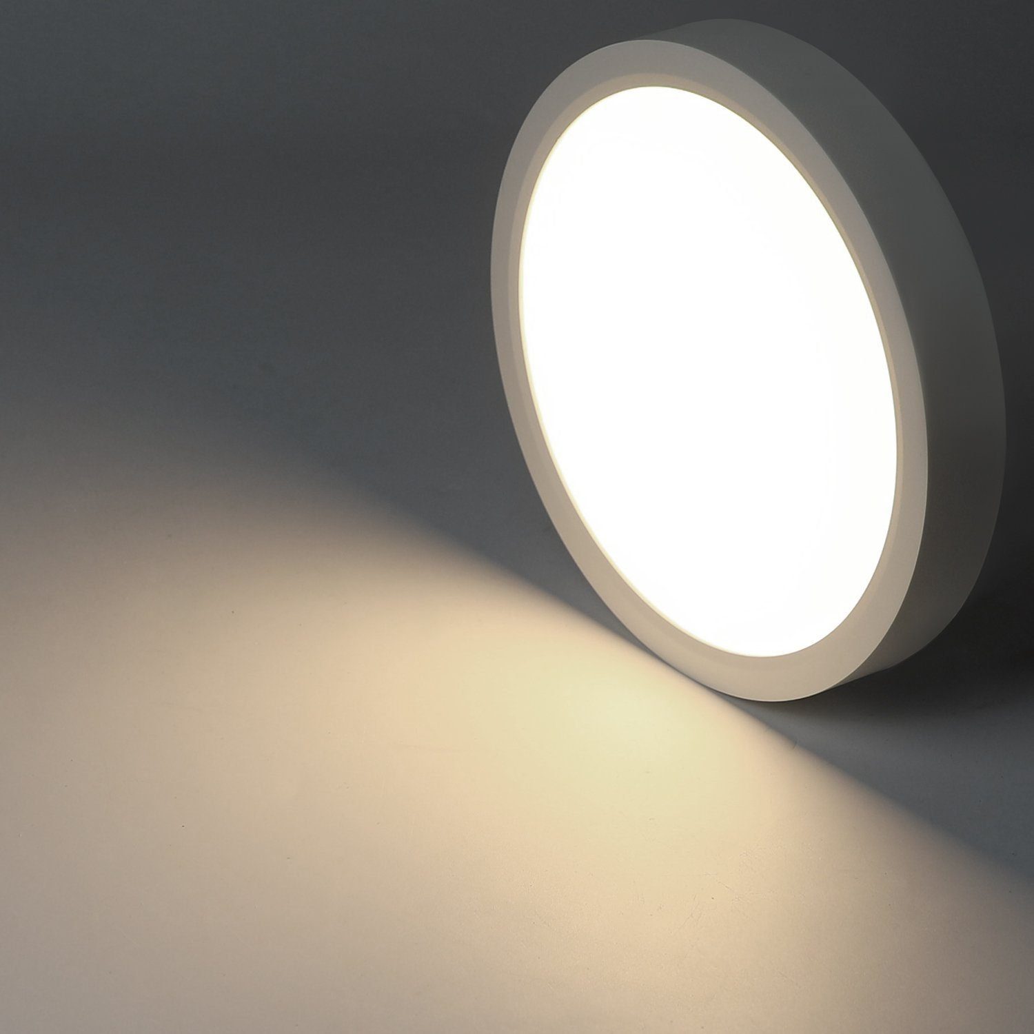 LED weiß Selbstmontage Nicht Schlafzimmer, fest 4000k, Design, Deckenleuchte 15W ∅22cm integriert, Wasserdicht LED IP44 einfache Dimmbar, Hochwertige ZMH