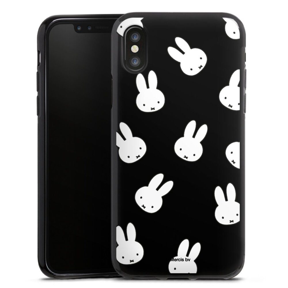 DeinDesign Handyhülle Miffy Muster transparent Miffy Pattern Transparent, Apple iPhone Xs Silikon Hülle Bumper Case Handy Schutzhülle