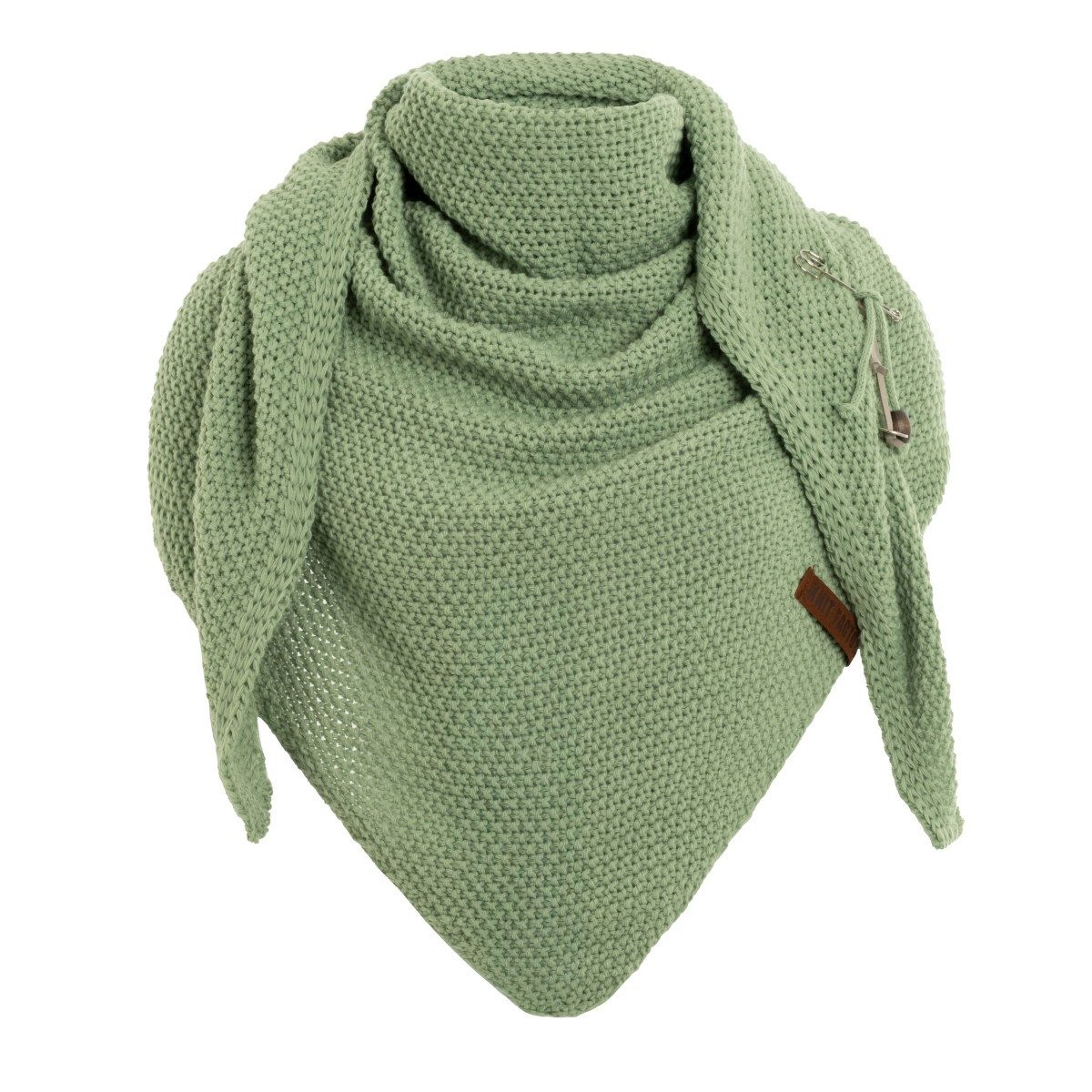 Strickschal Coco Dreiecksschal Sage Green 190x85 cm