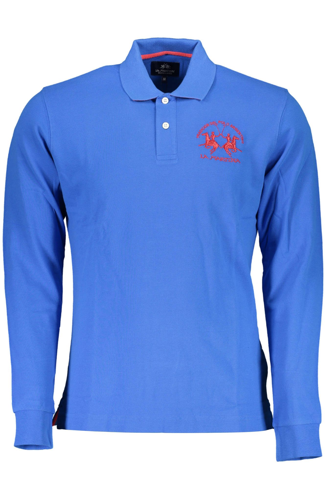 La Martina Poloshirt Herren Langarm-Polo Blau – Regular Fit mit