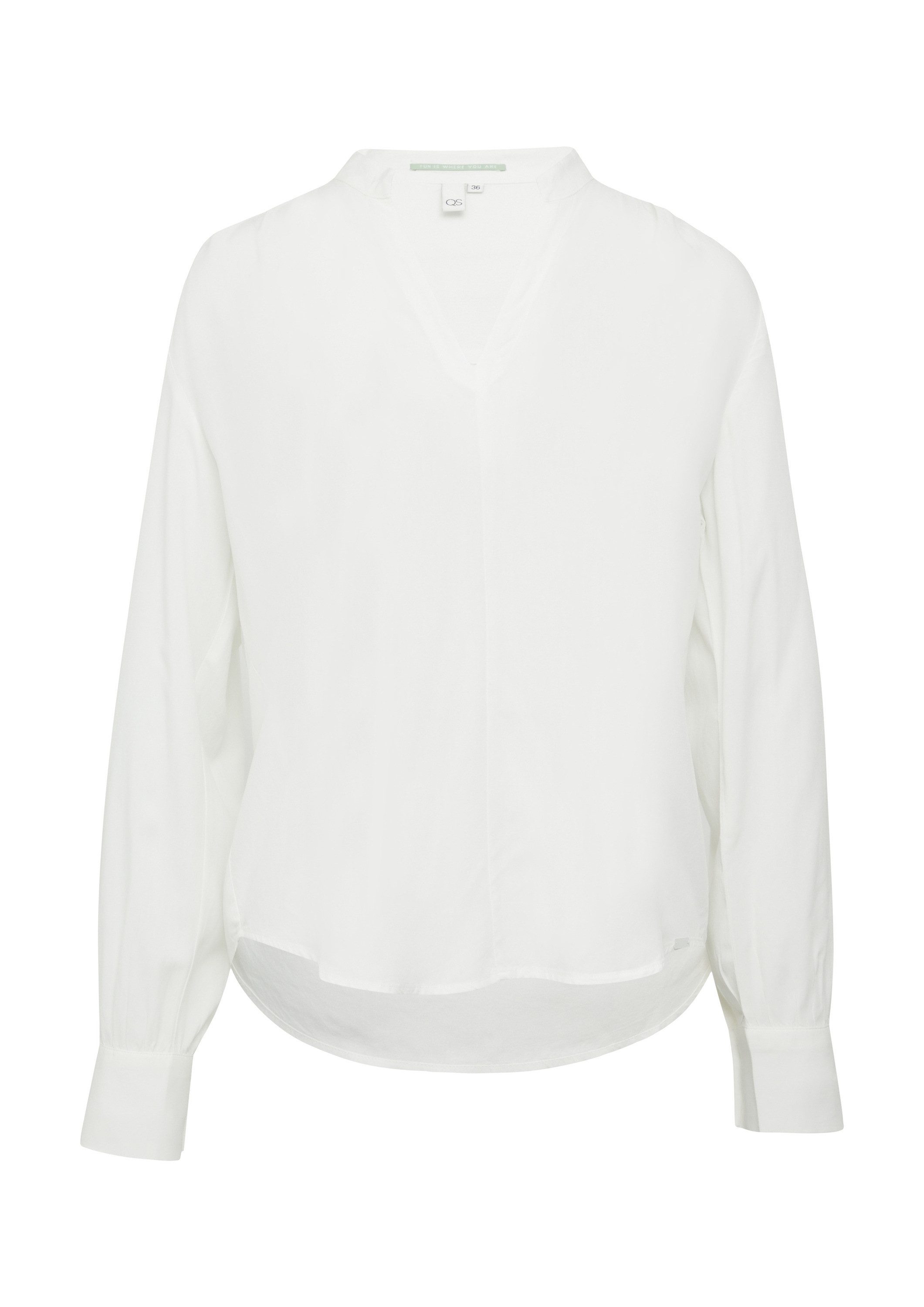 QS Langarmbluse Bluse Viskosebluse mit Smok-Detail günstig online kaufen