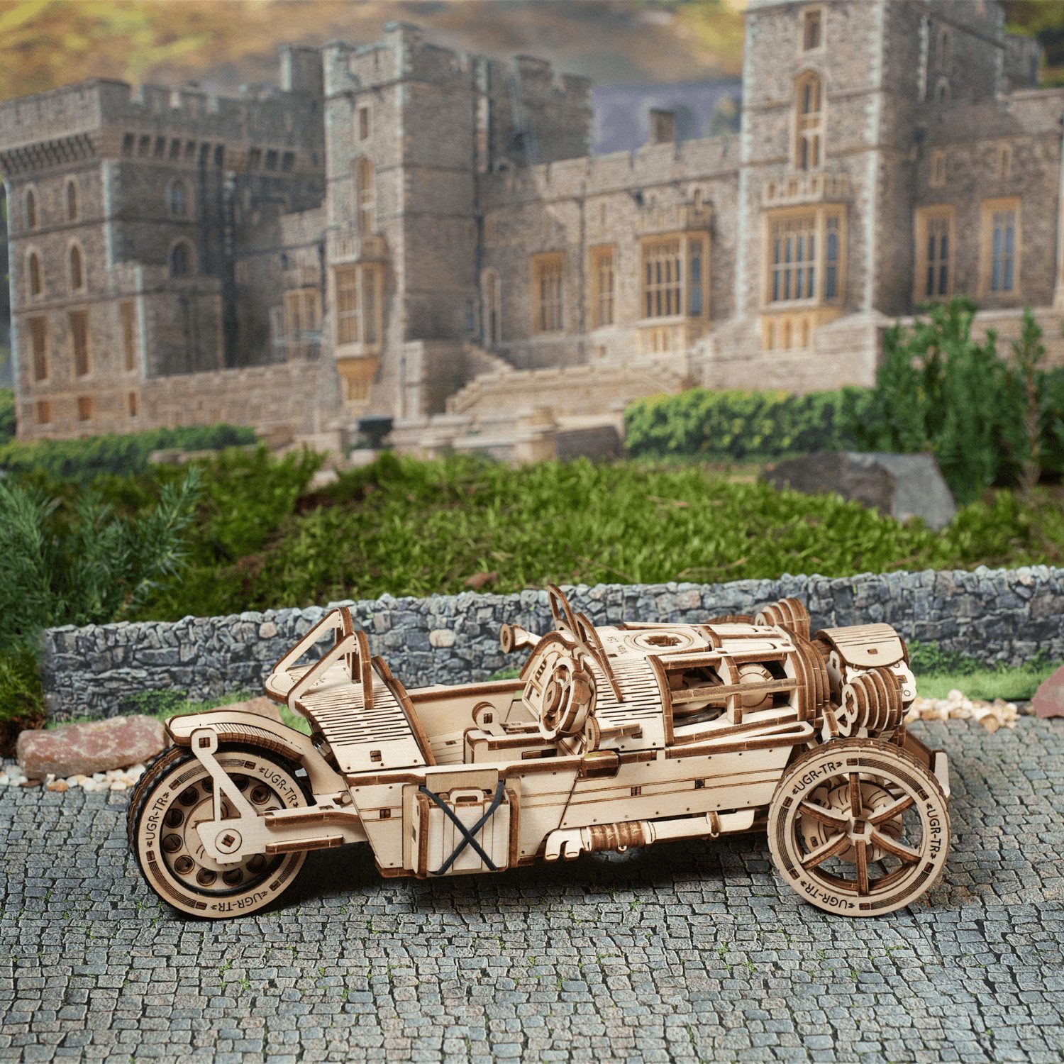 Puzzle Ugears Dreiradfahrzeug UGR-S Mechanisches Holzpuzzle