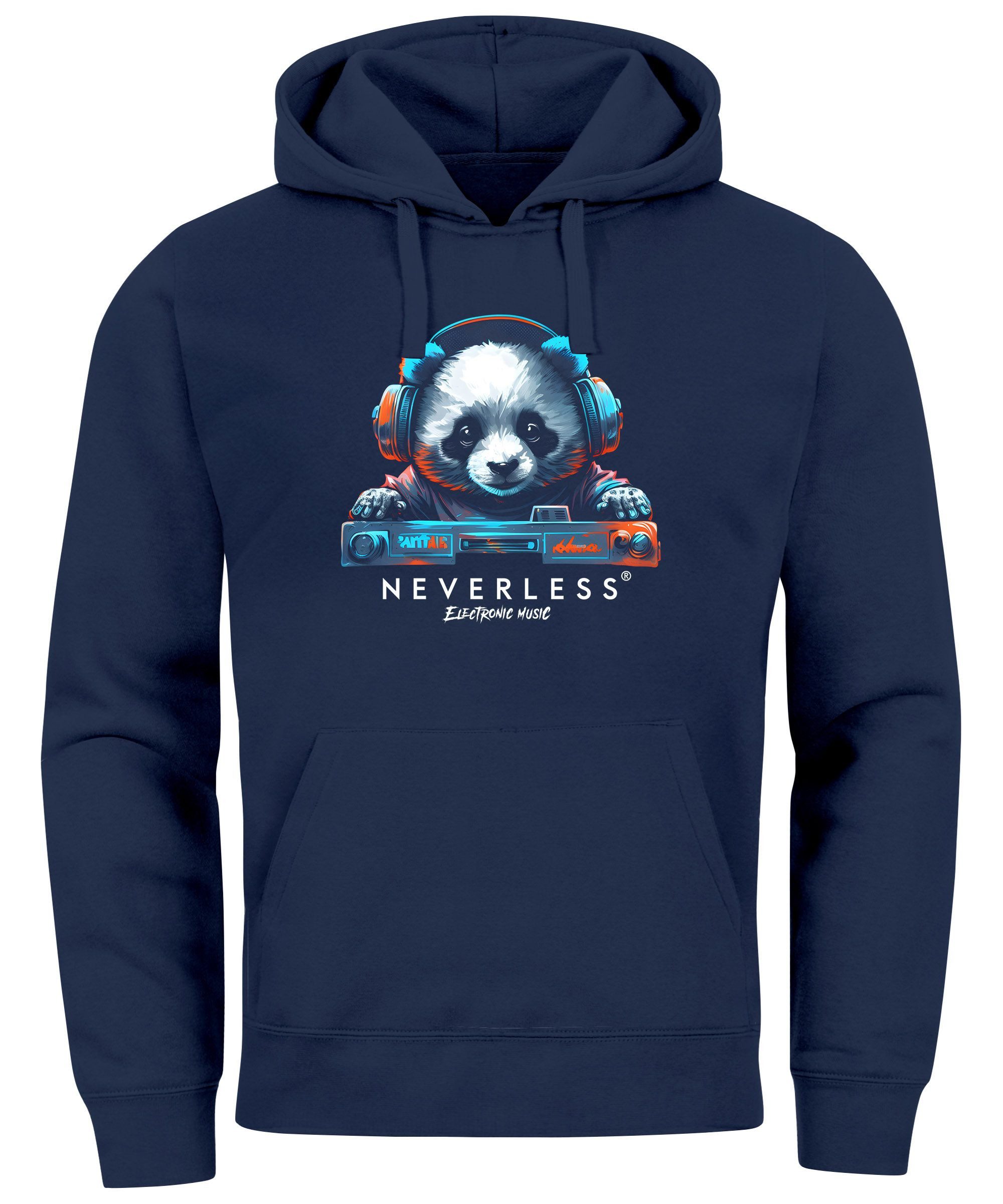 Neverless Hoodie Hoodie Herren Print Panda günstig online kaufen