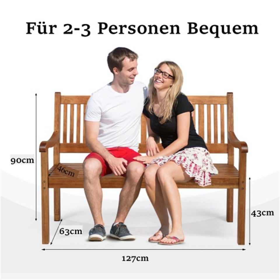 VINGLI Bank Gartenbank aus Massivholz, 2-3 günstig online kaufen