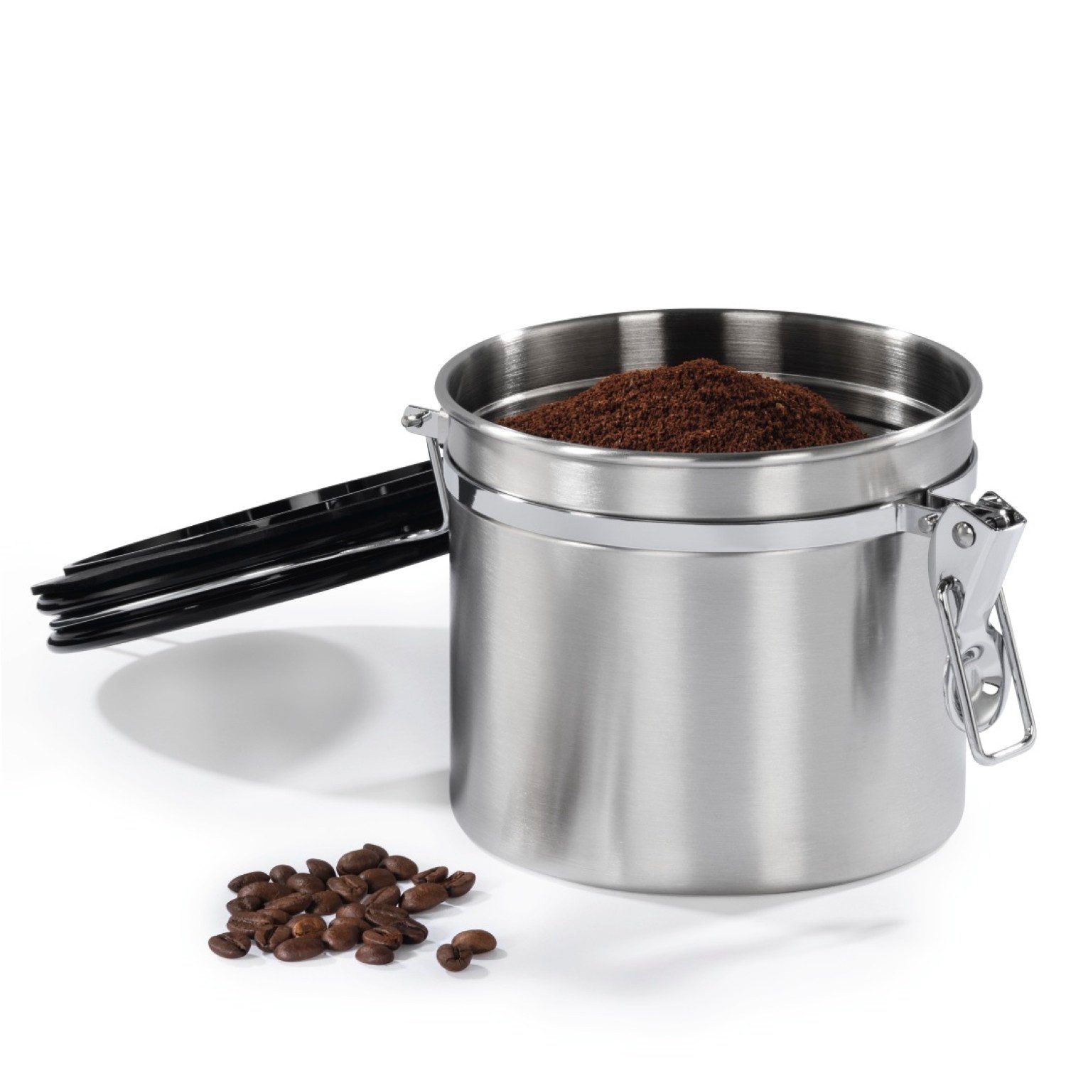 Xavax Kaffeedose Kaffeedose Edelstahl 500g Luftdicht Silber, Edelstahl, (1x Dose), Vorratsdose Behälter Dose für Kaffeebohnen Kaffeepulver Lebensmittel