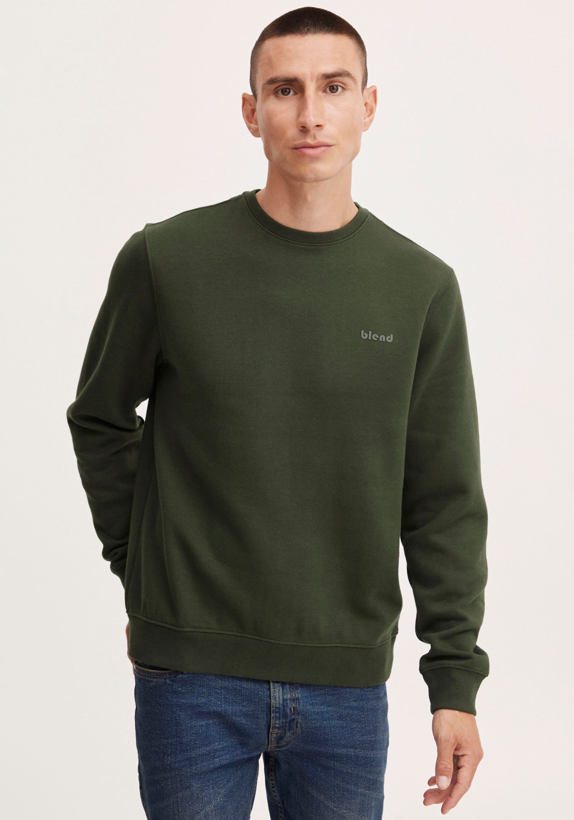 Blend Sweatshirt BHDOWNTON CREW aus Baumwollmischung, Slim Fit, mit Rundhalsausschnitt – Bild 3 von 5