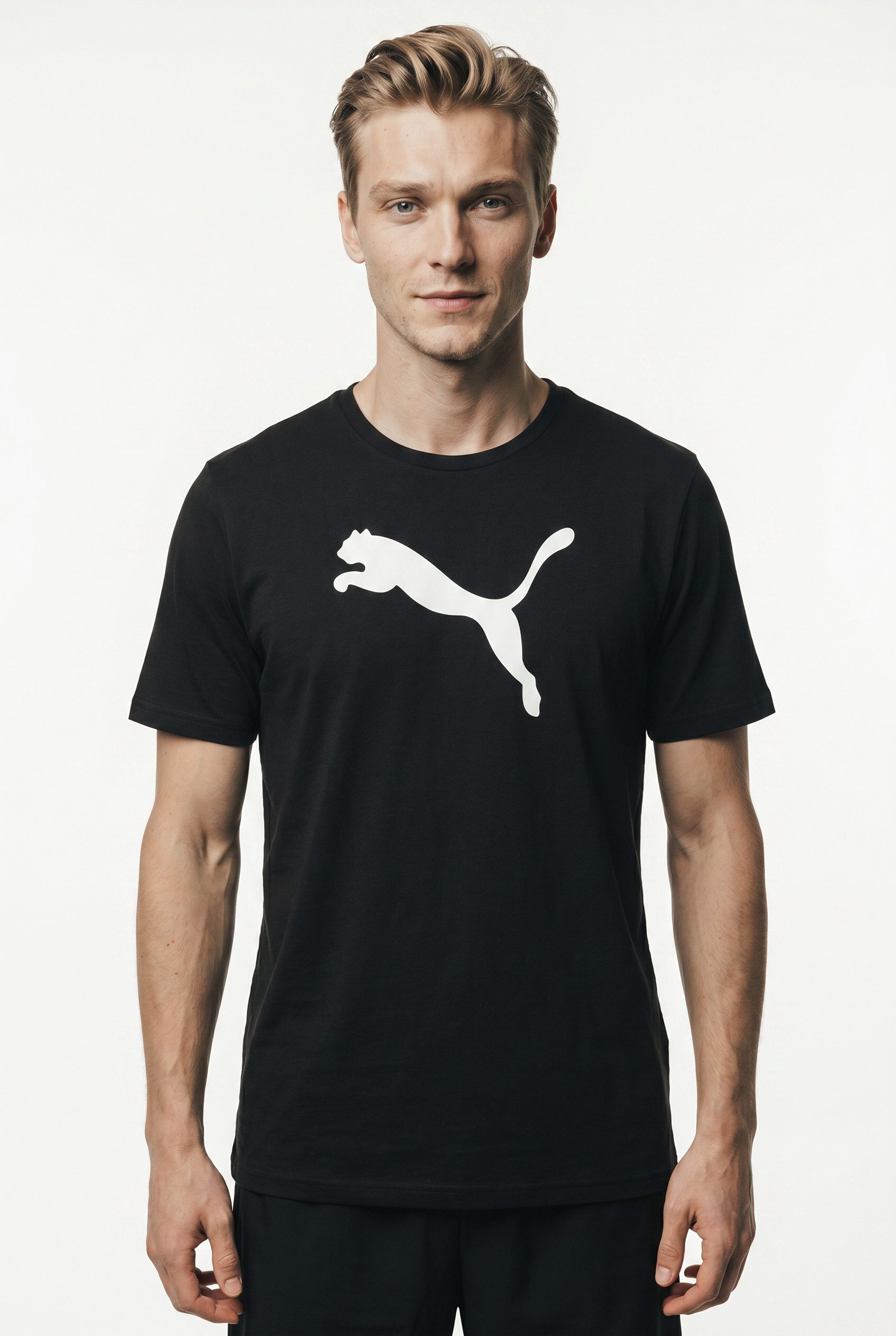 PUMA Fußballtrikot TEAMRISE LOGO JERSEY COTTON für Fußball, Kurzarm, sportlicher Stil, aus Baumwolle