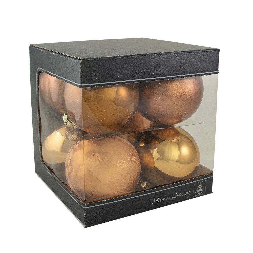 Thüringer Glasdesign Christbaumschmuck Glaskugeln Zimtstern Ø8cm 8 Stück günstig online kaufen