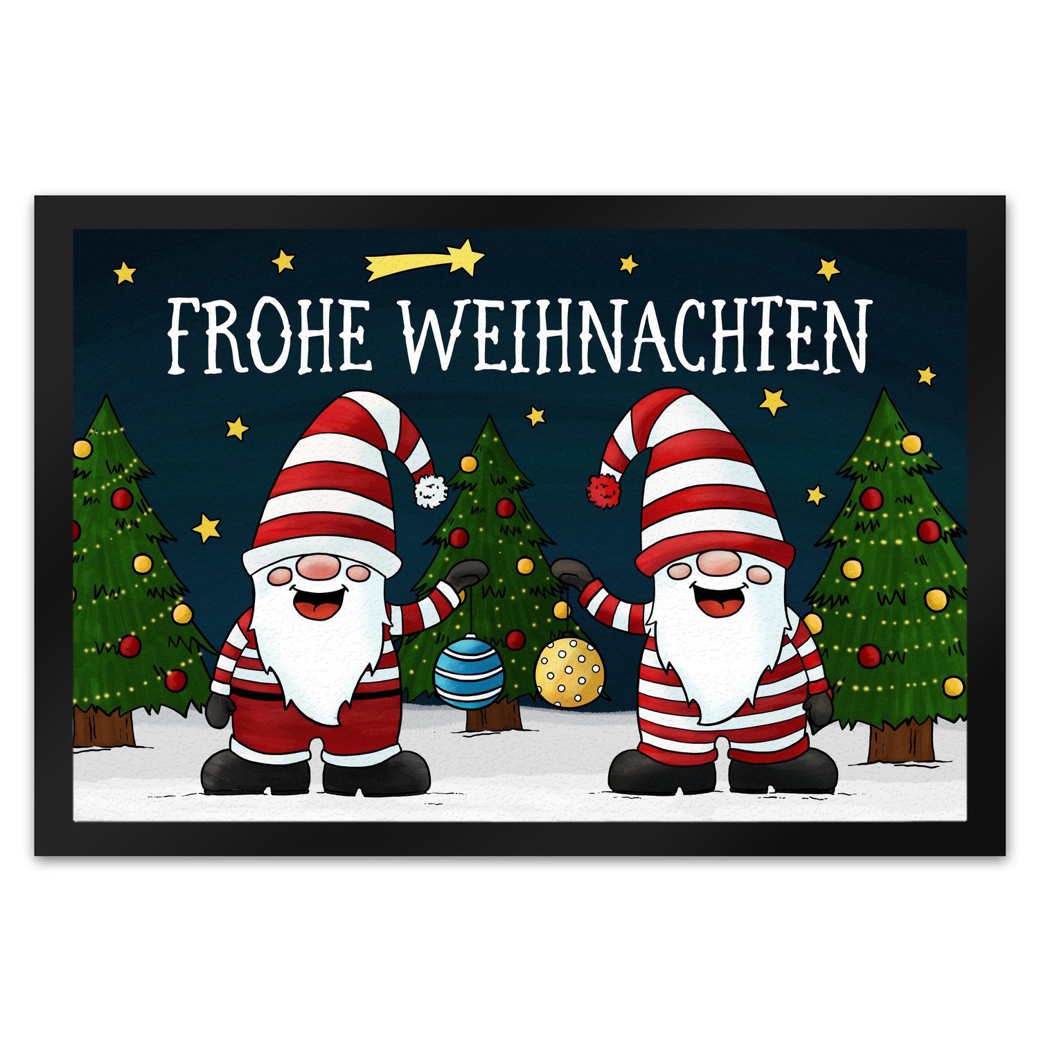 speecheese Fußmatte Frohe Weihnachten Fußmatte XL mit Wichtel Motiv Türmatt günstig online kaufen