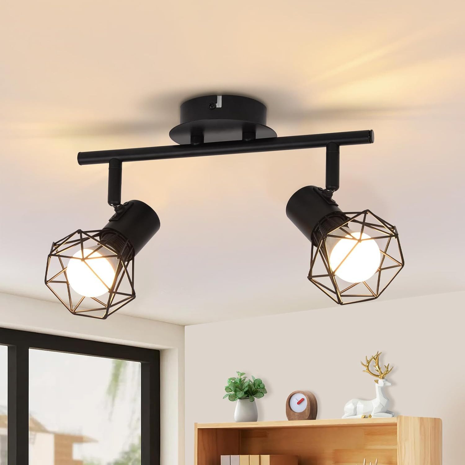 Nettlife Deckenstrahler 1/2/3 Flammig Retro Weiß günstig online kaufen