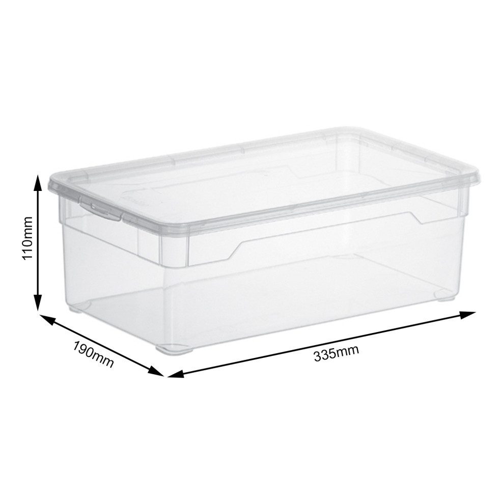 ROTHO Aufbewahrungsbox Rotho Aufbewahrungsbox CLEAR mit Deckel 5 L