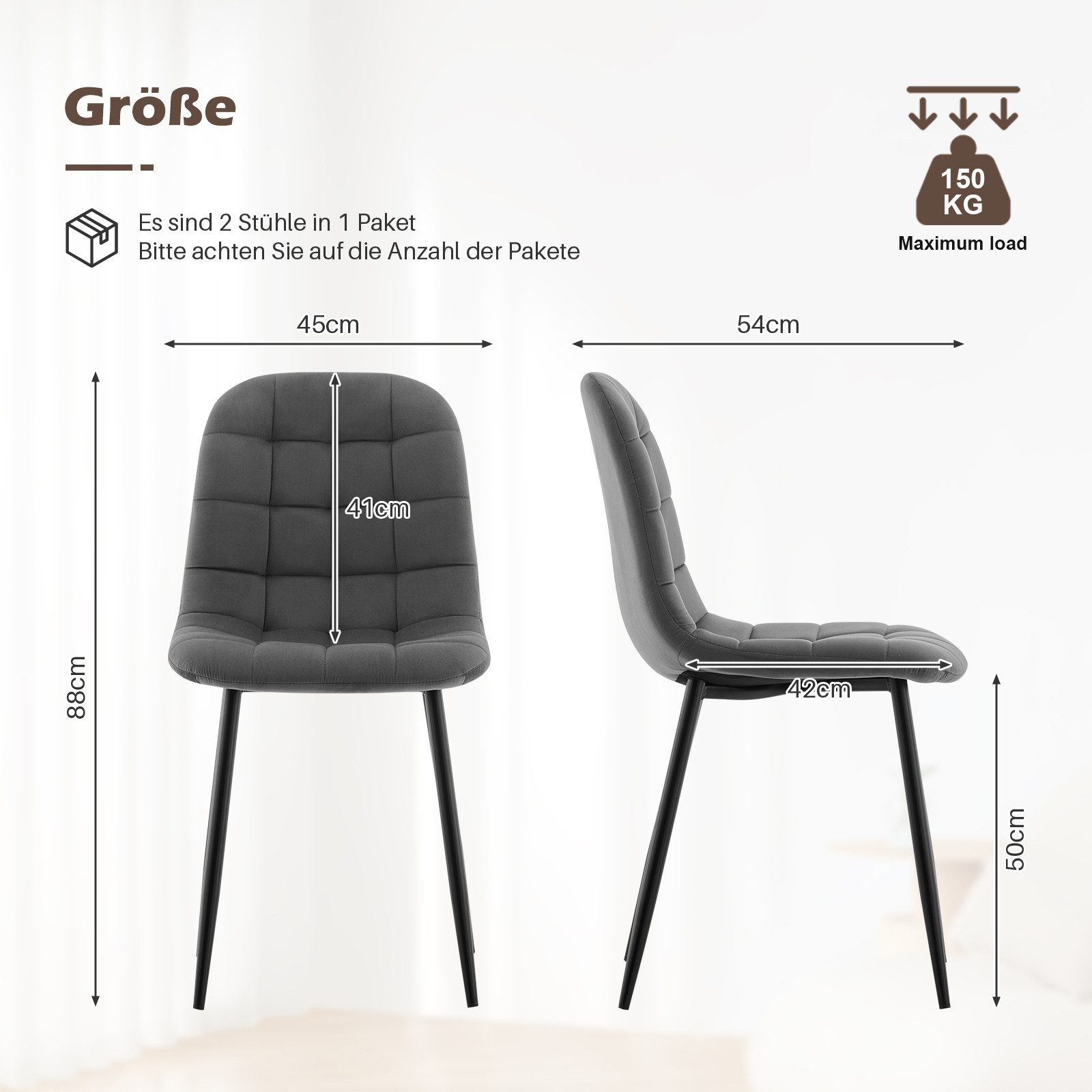Ofcasa Esszimmerstuhl 2er Set Küchenstuhl (2 günstig online kaufen