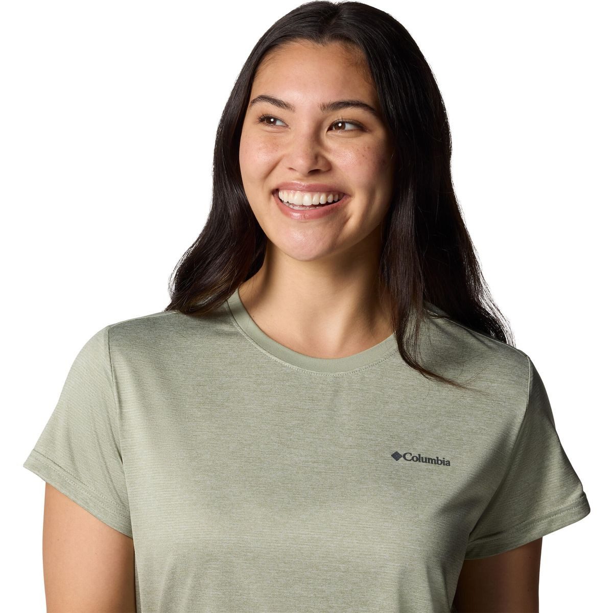 Columbia Kurzarmshirt Bluevista Hill Short Sleeve Crew Technisches Damen-T-Shirt mit schweißableitender Technologie und