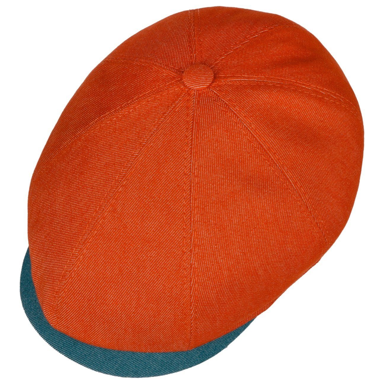 Lierys Flat Cap Made Schirmmütze Italy (1-St) mit Schirm, orange in