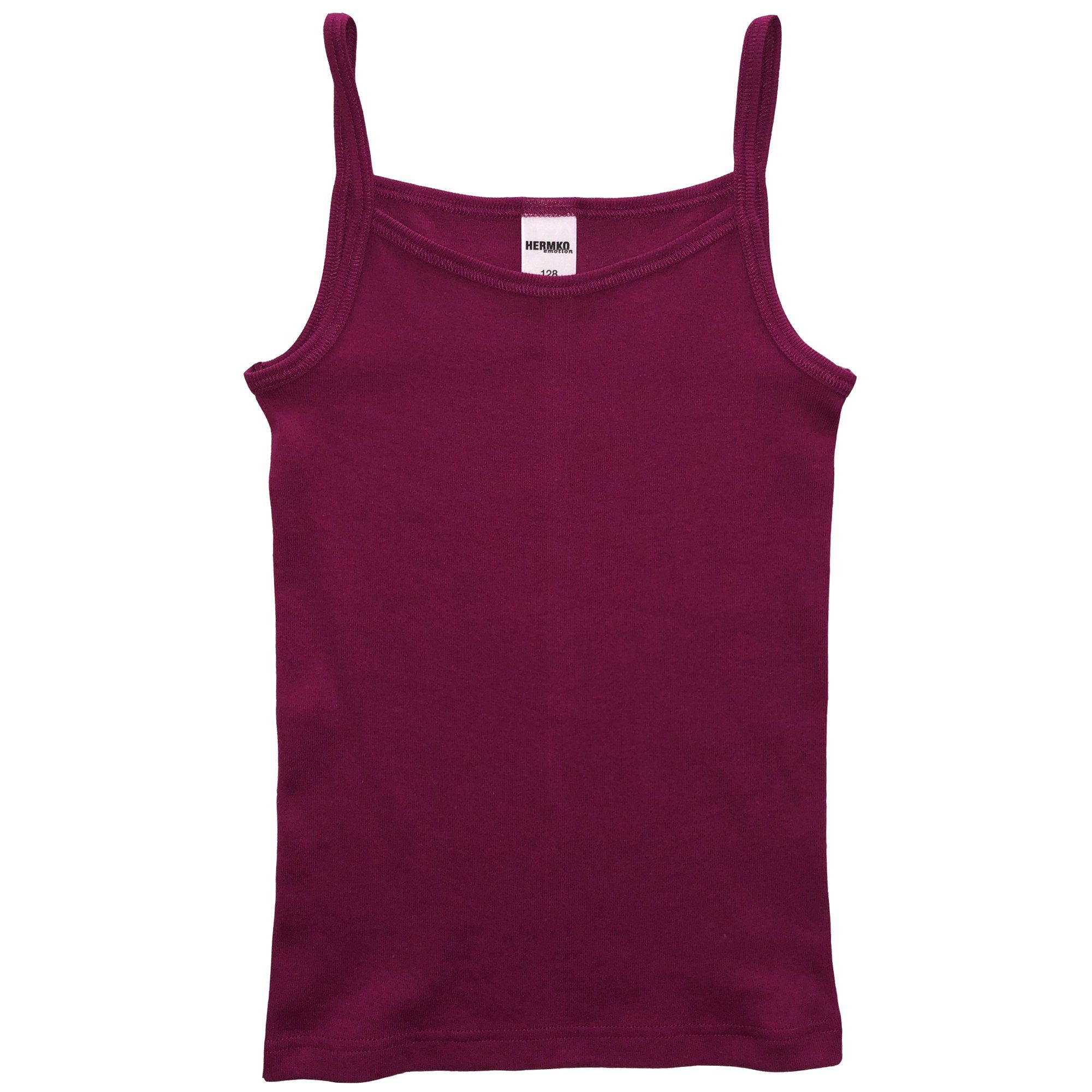 HERMKO Achseltop 2460 100 % Bio-Baumwolle, Trägerhemd, Spaghettiträger, Top, basic, weich