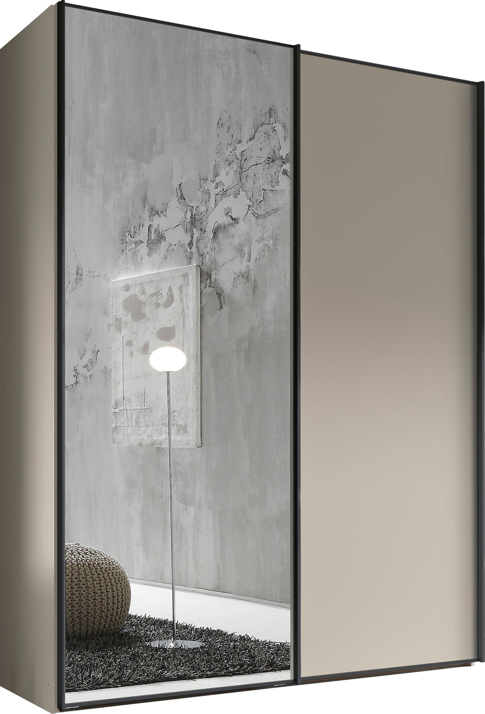 STAUD Schwebetürenschrank Sinfonie Plus, edles Design in hochwertiger Qualität, Made in Germany Mit Spiegeltüre und vier verschiedenen Ausstattungsvarianten