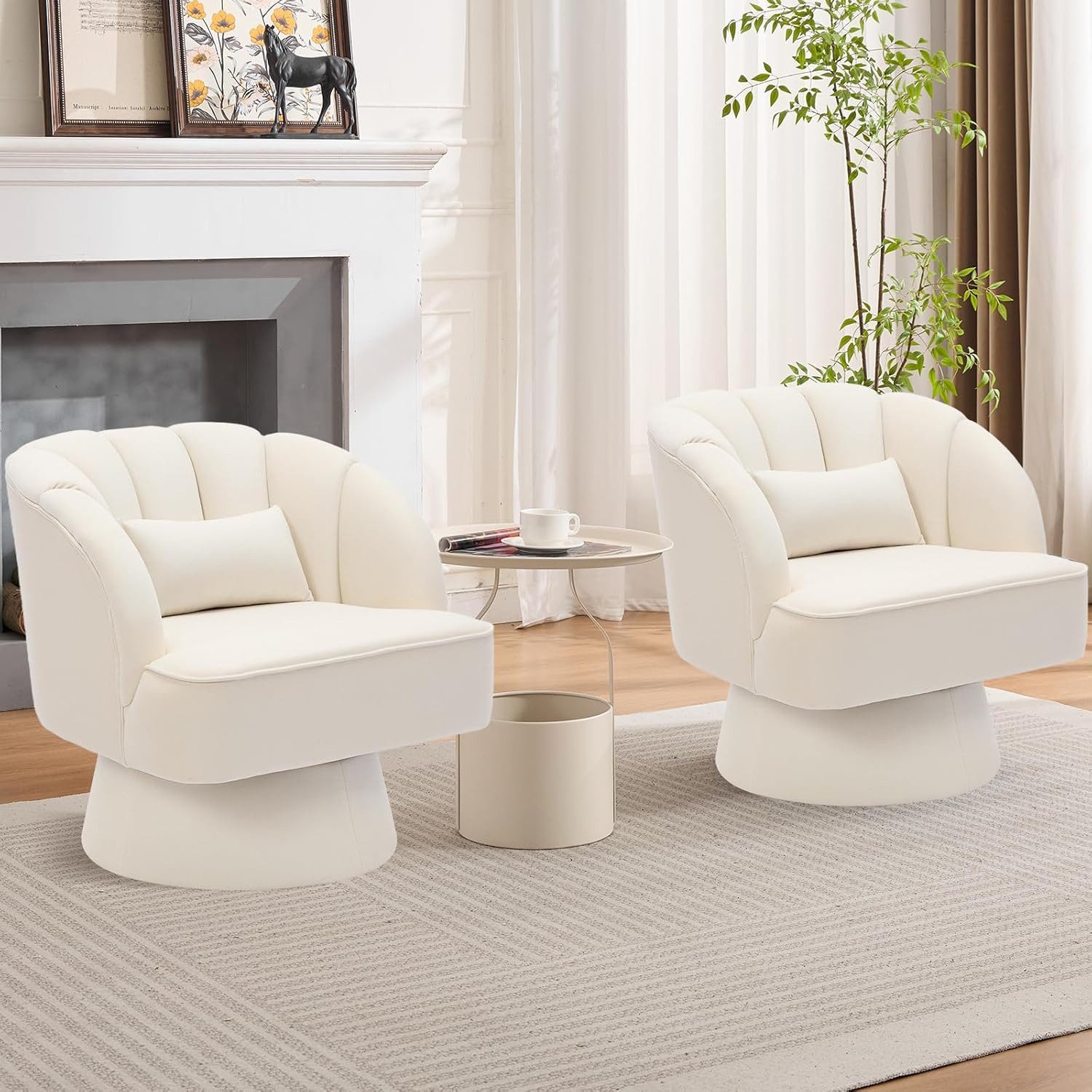 GarveeMore Sessel Sessel mit 360 Grad drehbare Kuscheltonnen-Akzentsofasess günstig online kaufen