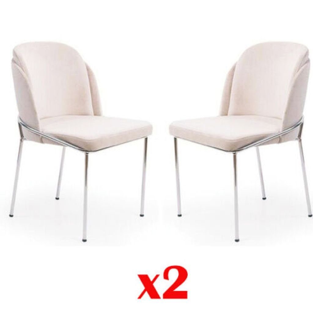 Polster 2x Esszimmer Neu Sessel Set Esszimmerstuhl, Design Stühle Garnitur JVmoebel Stuhl
