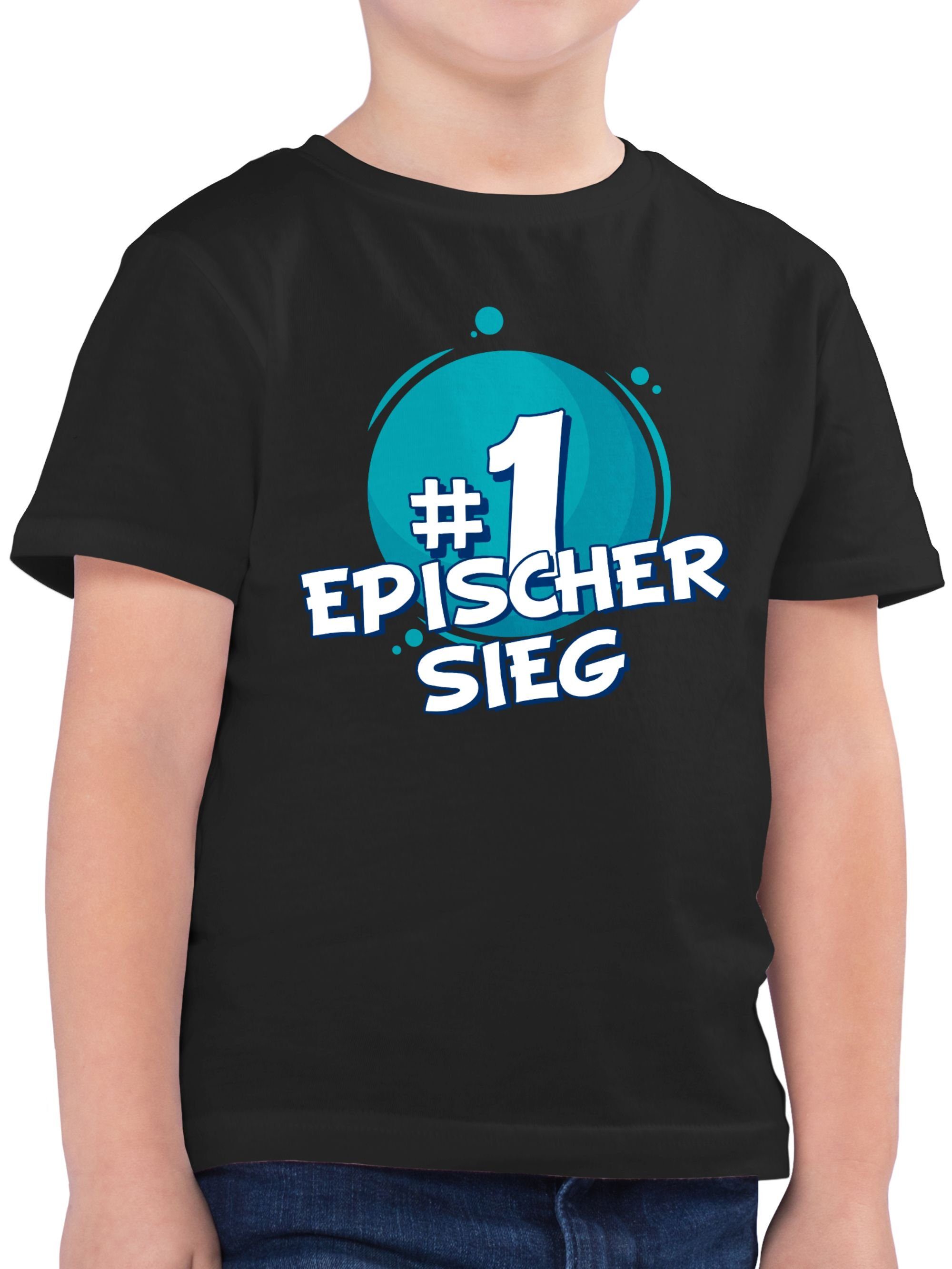 Shirtracer T-Shirt #1 Epischer Sieg Kinderkleidung und Co 2 Schwarz