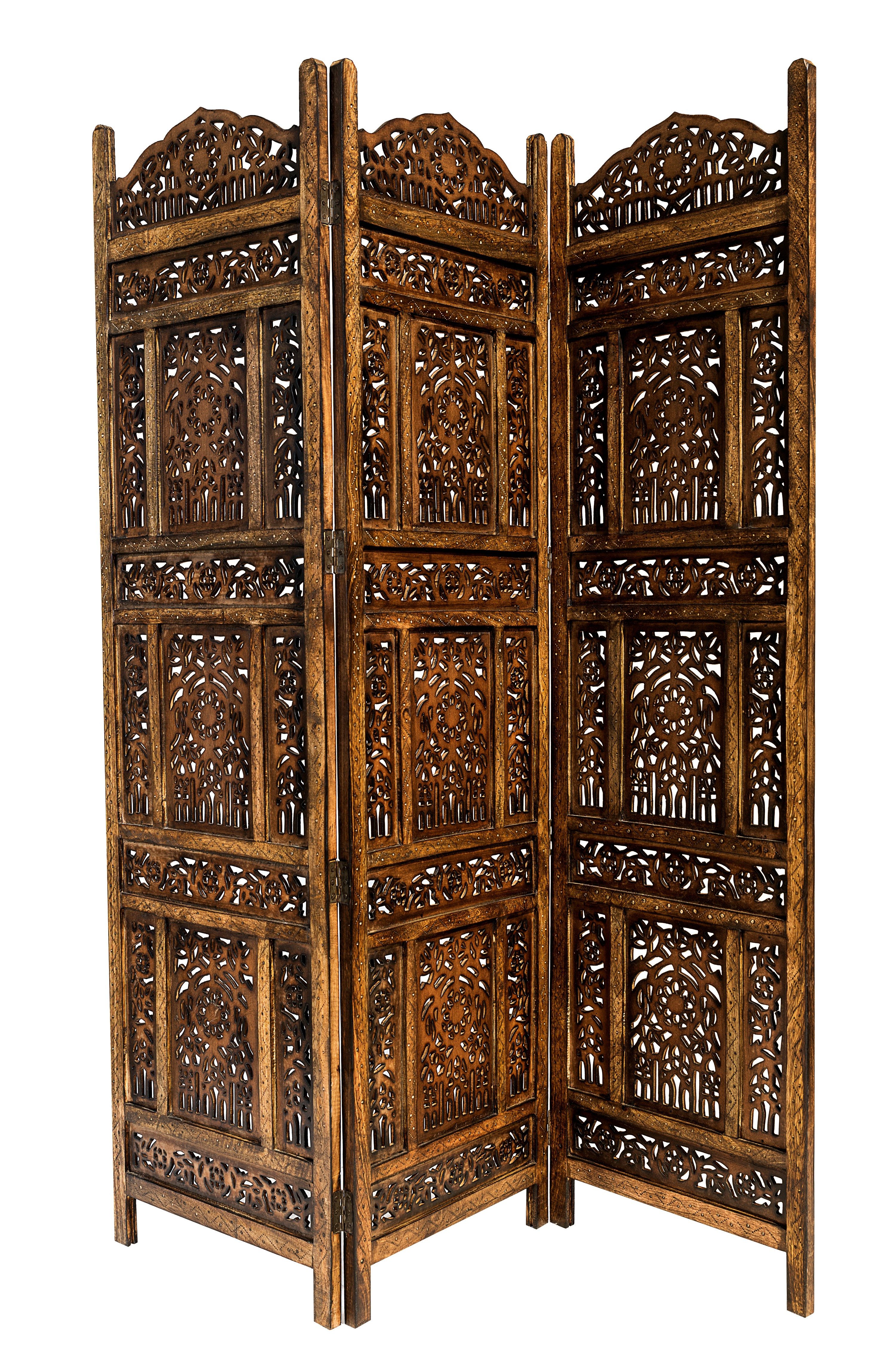 Marrakesch Orient & Mediterran Interior Paravent Holz Paravent aus Indien a günstig online kaufen
