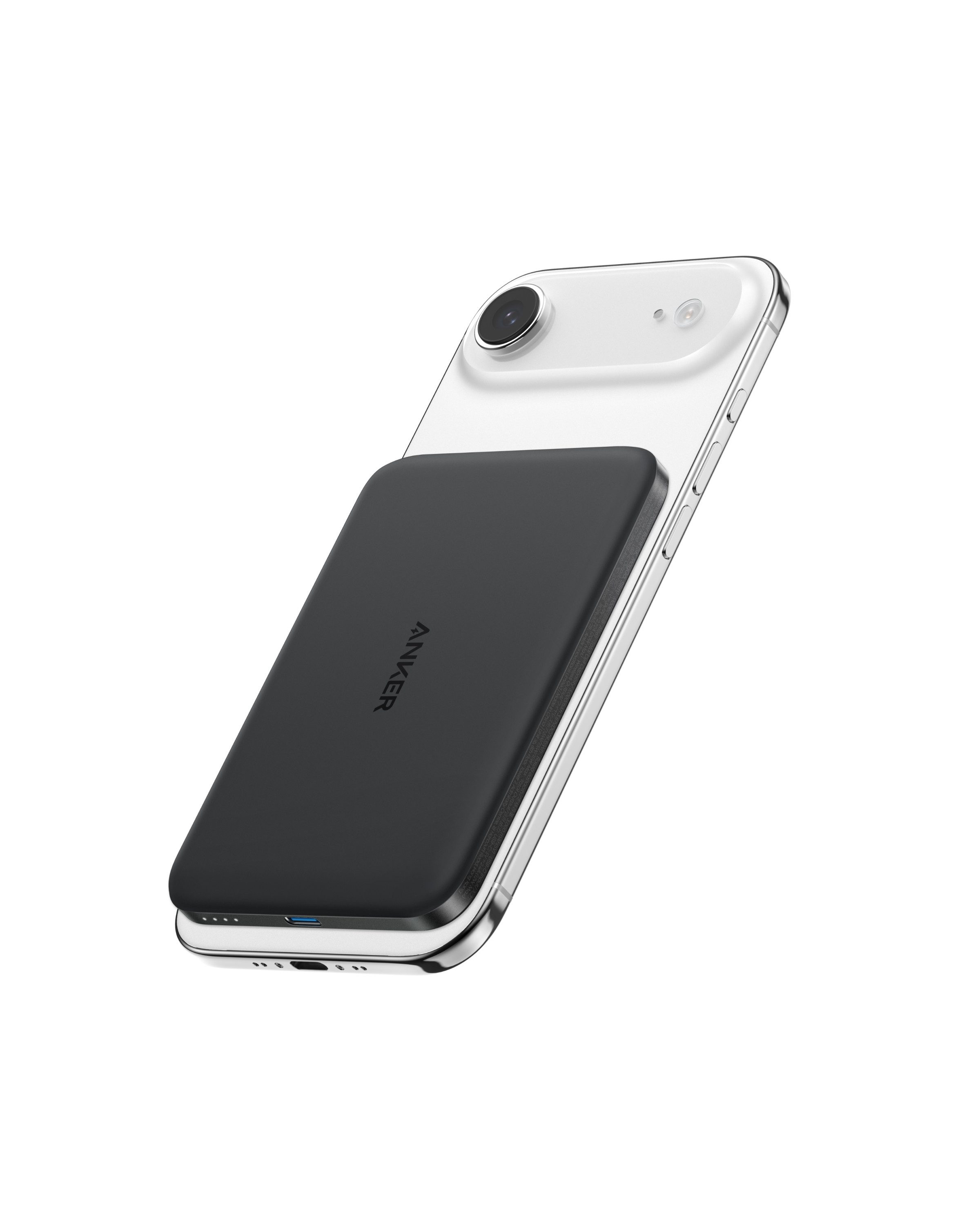 Anker Anker Nano Powerbank, Qi2-zertifiziert, 5000mAh Magnet- Powerbank 15W Max ultraschnelles Laden, MagSafe-kompatibel, tragbares Ladegerät 5000 mAh (5 V), Kabelloses Laden, für iPhone 17/16/15/14/13
