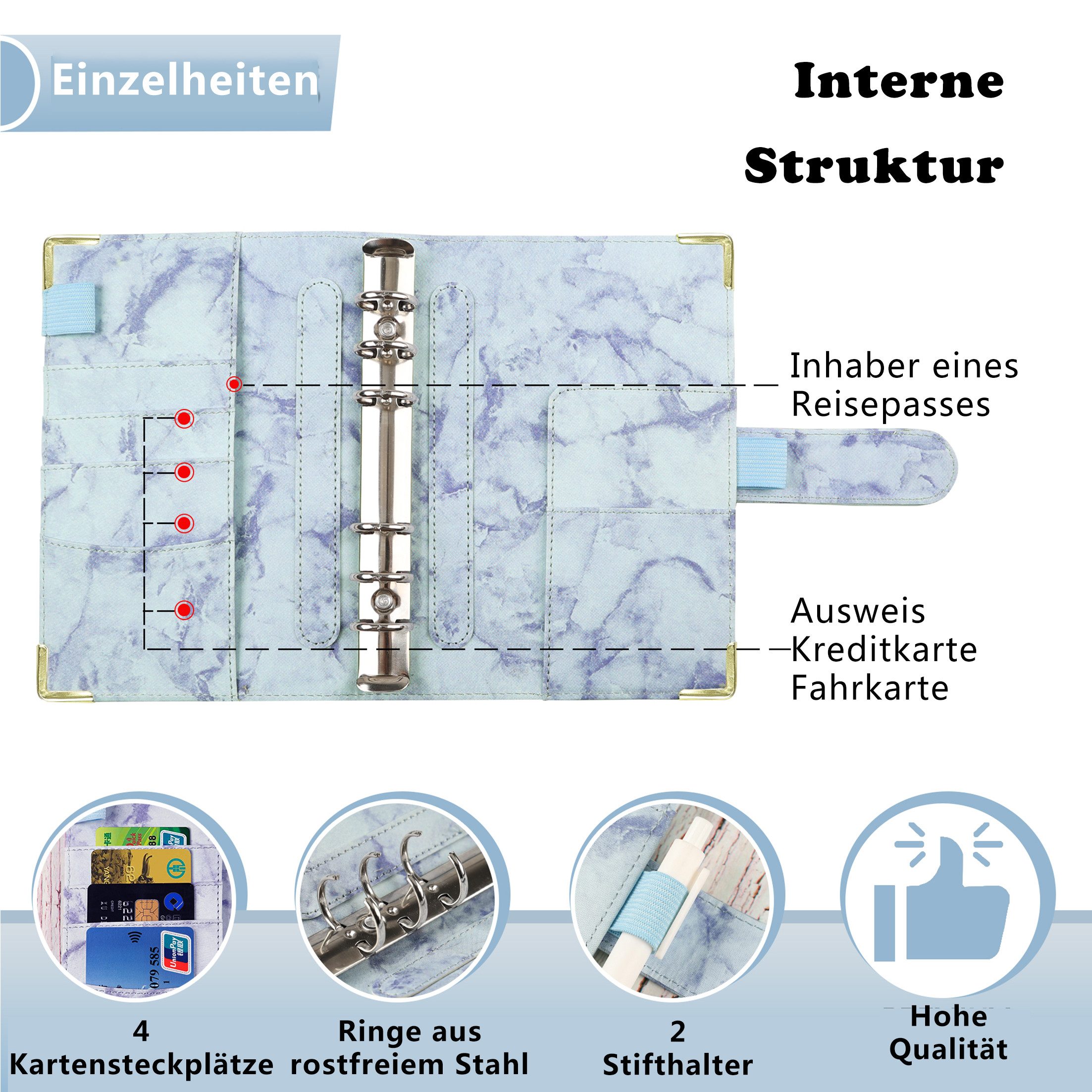 KINSI Ringbuchmappe Budgetplanungsnotizbuch, 6-Loch-Loseblatt, A6-Budget-No günstig online kaufen