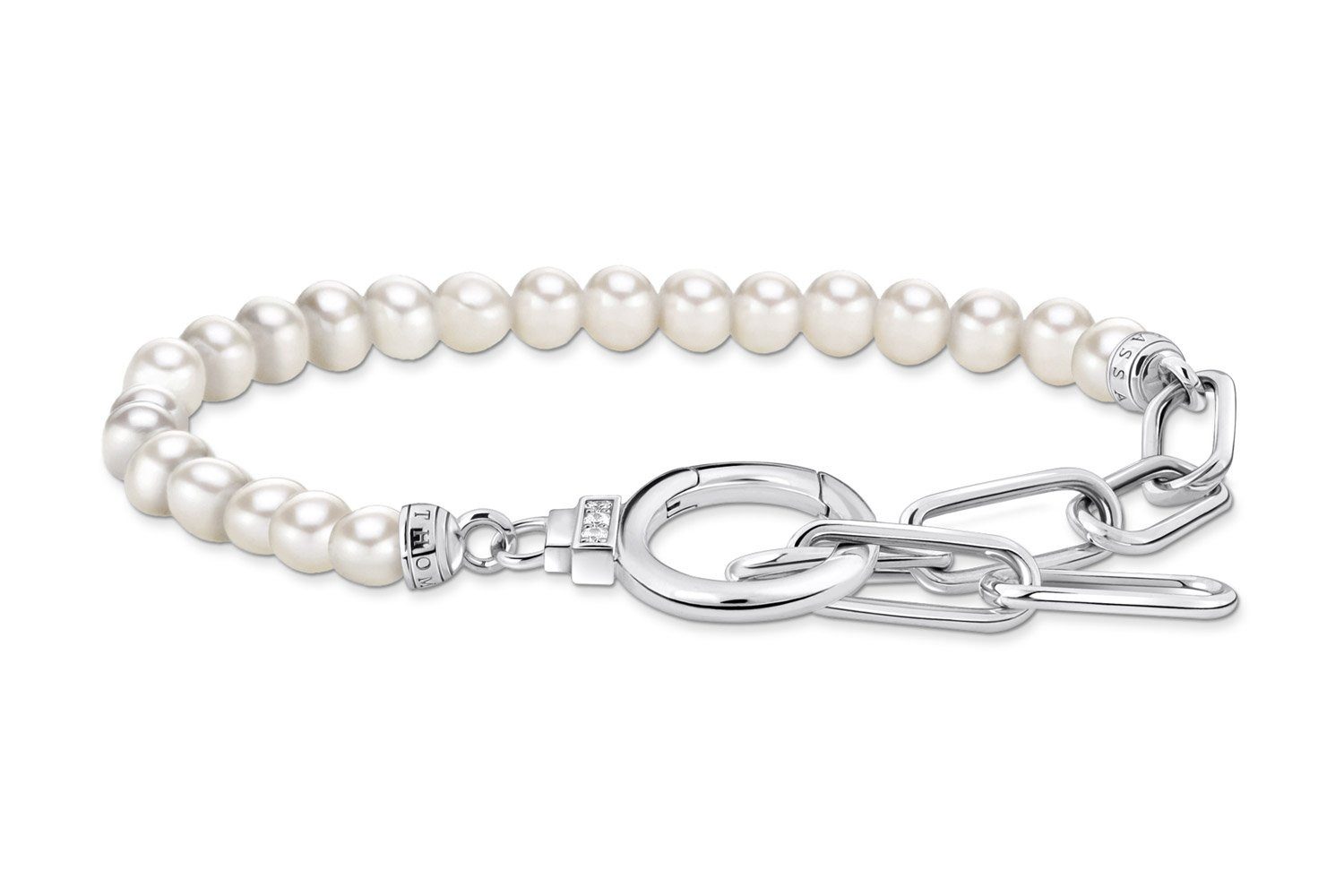 THOMAS SABO Gliederarmband Silber mit Perlen