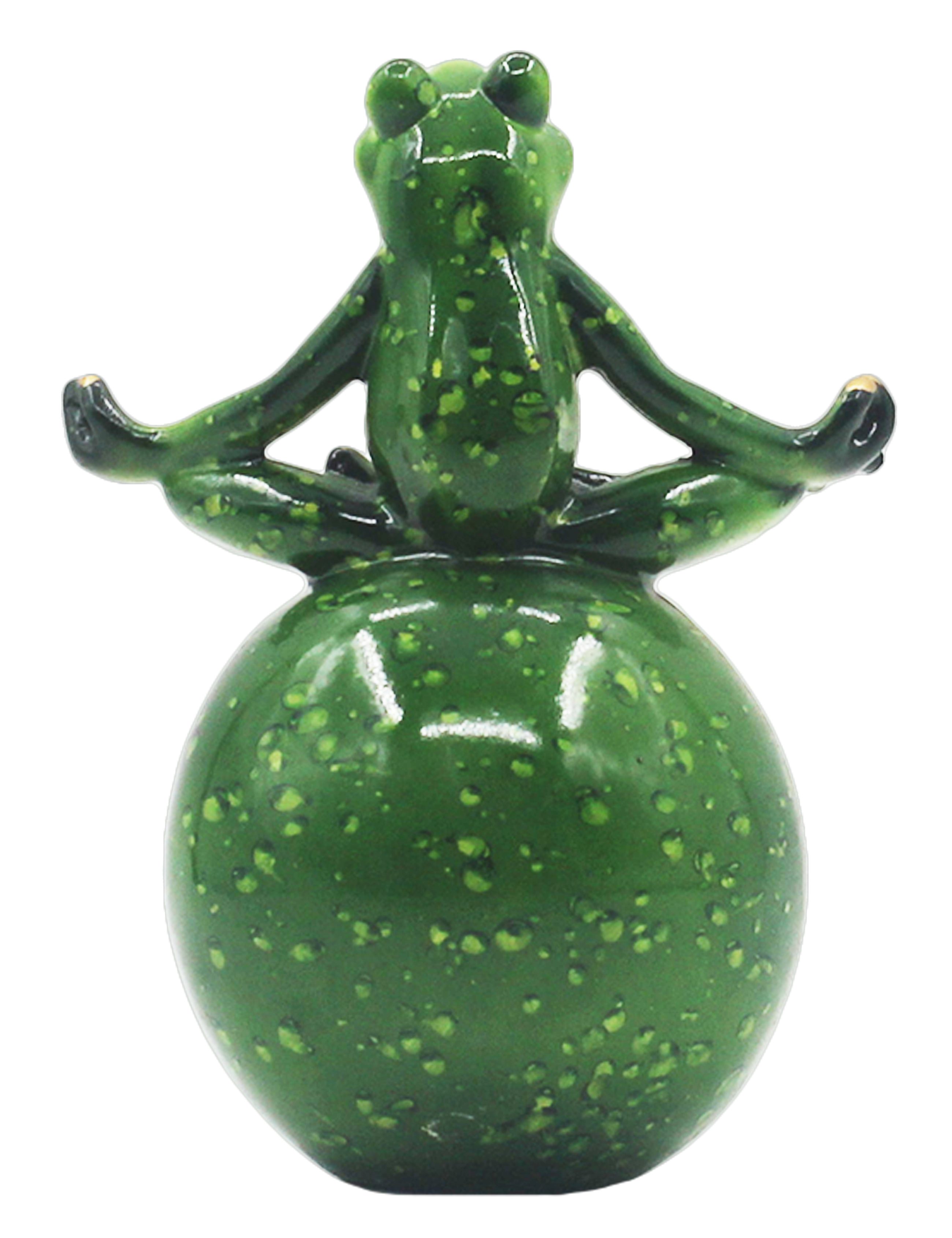 M-Diamant Dekoobjekt Dekorativer Yoga-Frosch aus grünem günstig online kaufen