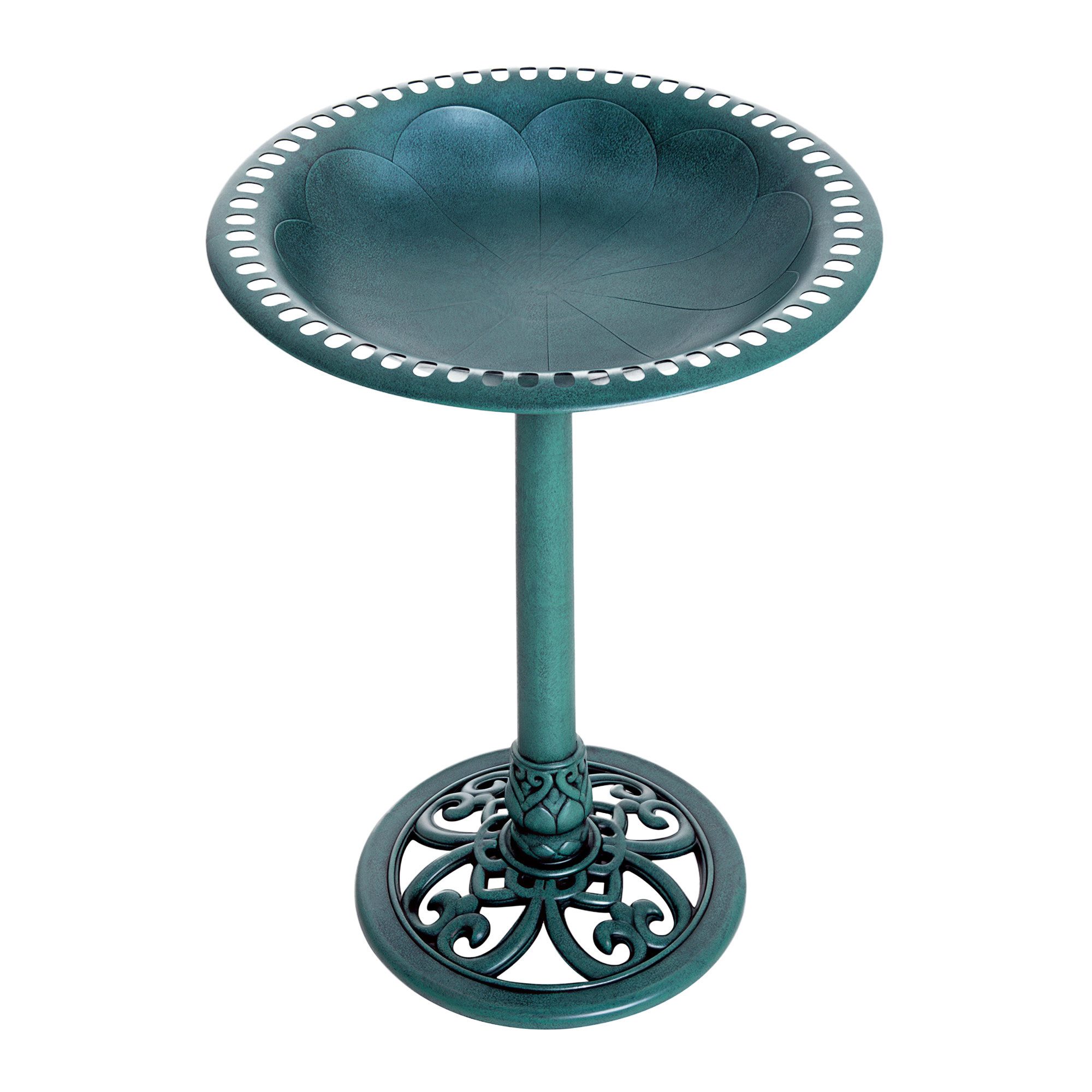 Outsunny Vogeltränke Vogelbecken Höhe 69,5 cm, Wildvogeltränke für Garten, Balkon, Grün