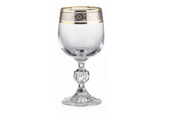 Crystalex Weißweinglas Claudia Exclusive 190 ml/ 150 ml 6er Set, Kristallglas