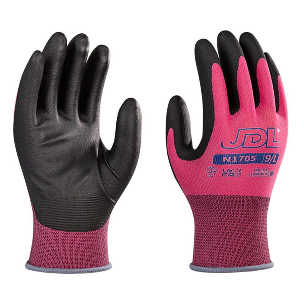 Atäsi Nitril-Handschuhe Gartenhandschuh Superior-Grip Arbeitshandschuh Multi Rosa | Handschuhe