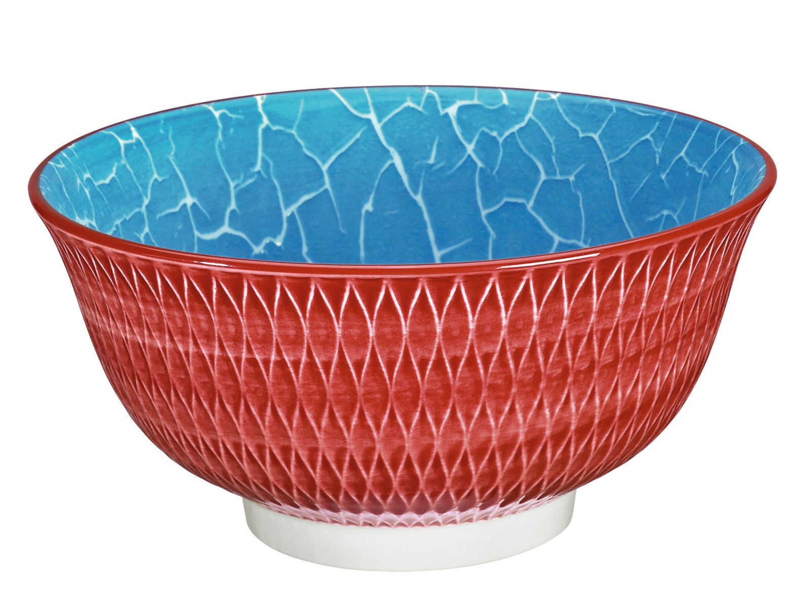Cilio Schale AMICI Bowl Rauten rot 18 cm, Porzellan, (Bowls)