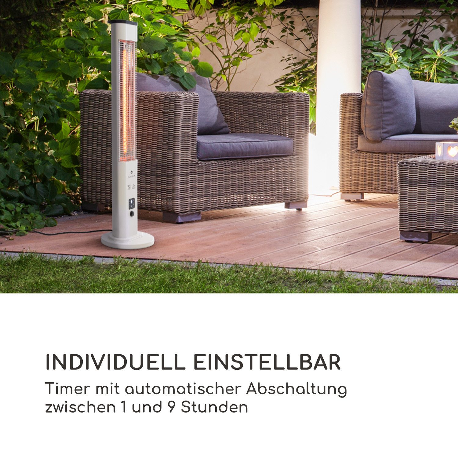 blumfeldt Обогреватель для террас Heat Guru Plus In&Out, 1200 W, Infrarot Нагреватели Terrasse elektrisch Infrarotheizung Standgerät