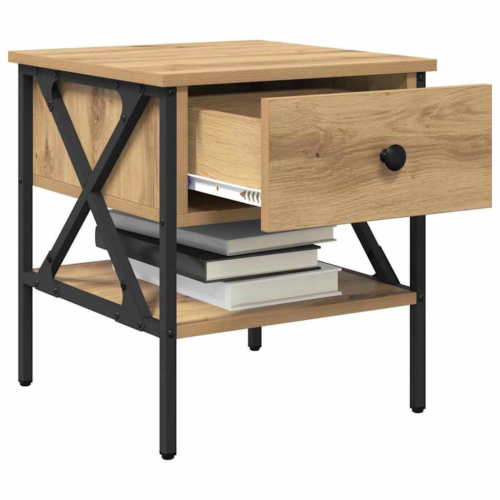 vidaXL Nachttisch 40 x 42 x 45 cm Nachttisch Artisan Eiche 40x42x45 cm Spanplatte