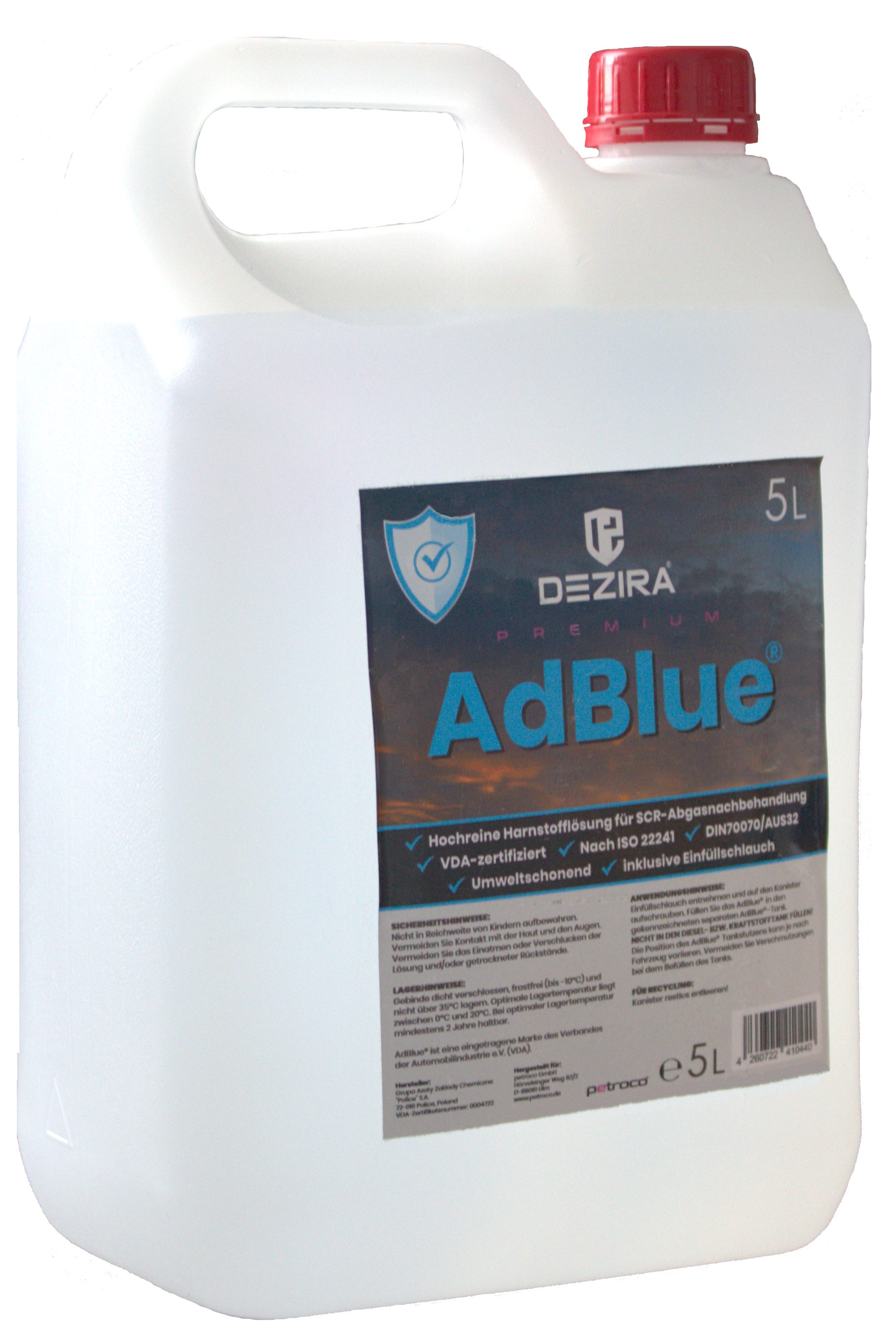 Teico Harnstofflösung AdBlue 600l Palette 120 Kanister a 5 Liter