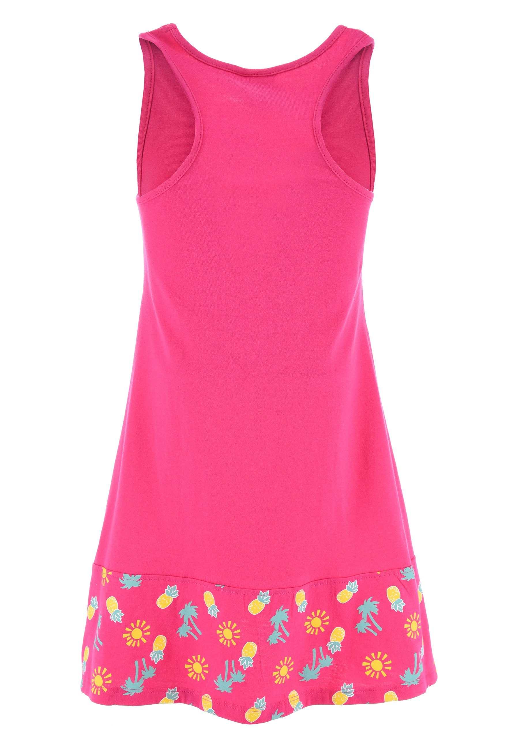 Mädchen Ärmellos Pink Sommerkleid Strand-Kleid Disney Mouse Sommer-Kleid Minnie