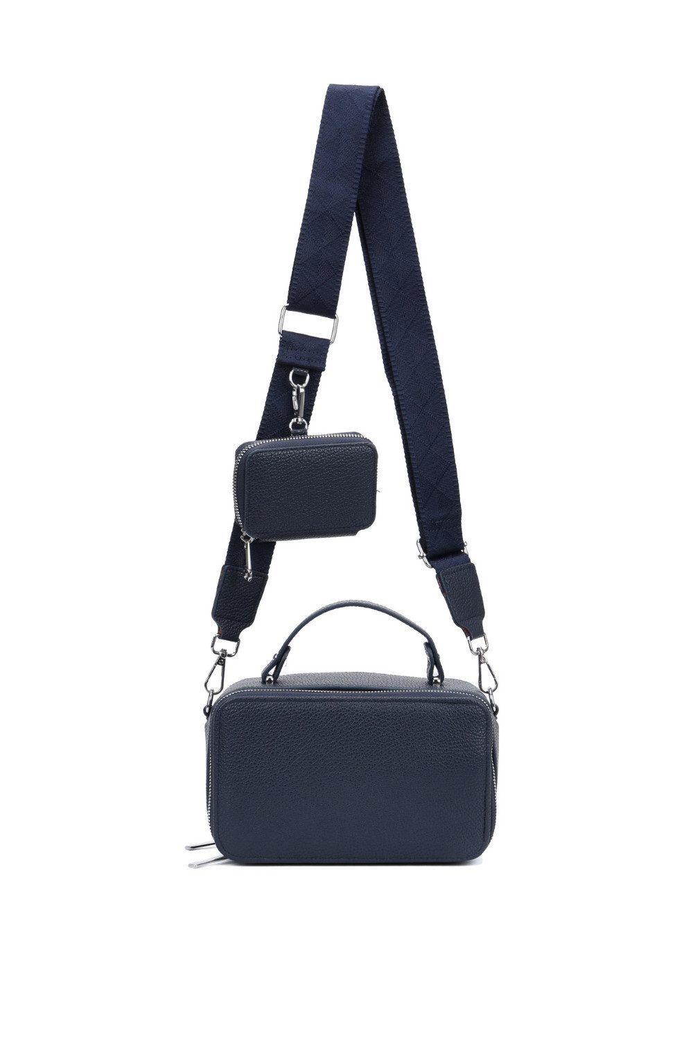 BRISE TASCHE Schultertasche Elegante Damen Umhängetasche mit Mehreren Fächern und Breitem Gurt (Taschen-Set, 1 Tasche + 1 Mini-Tasche am Schulterriemen), Zwei Hauptfächer,Mini-Tasche am Gurt,Breiter Schultergurt