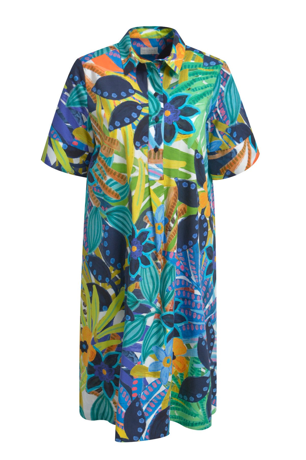 Milano Italy Maxikleid SHIRTDRESS 1/2 SLEEVE