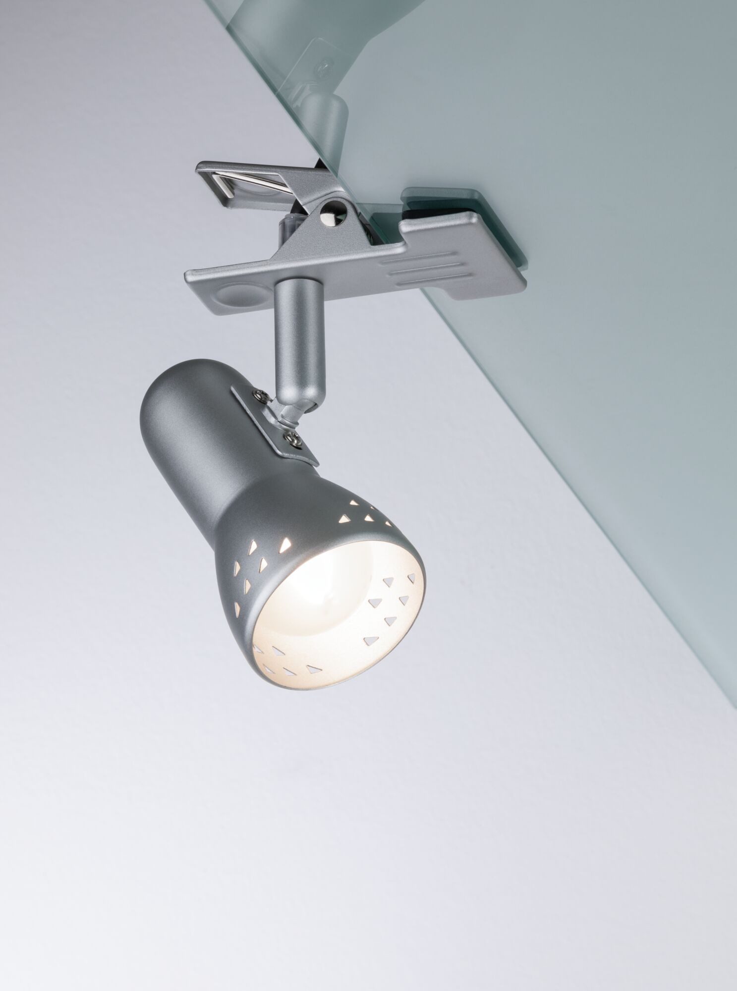 Paulmann Klemmleuchten Klemmspot Gryps Eisen gebürstet 230V E14 – Bild 5 von 5