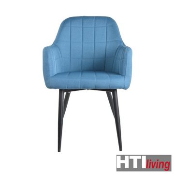 HTI-Living Esszimmerstuhl Stuhl Albany Webstoff Blau (Stück, 1 St), Esszimmerstuhl Armlehnenstuhl Polsterstuhl