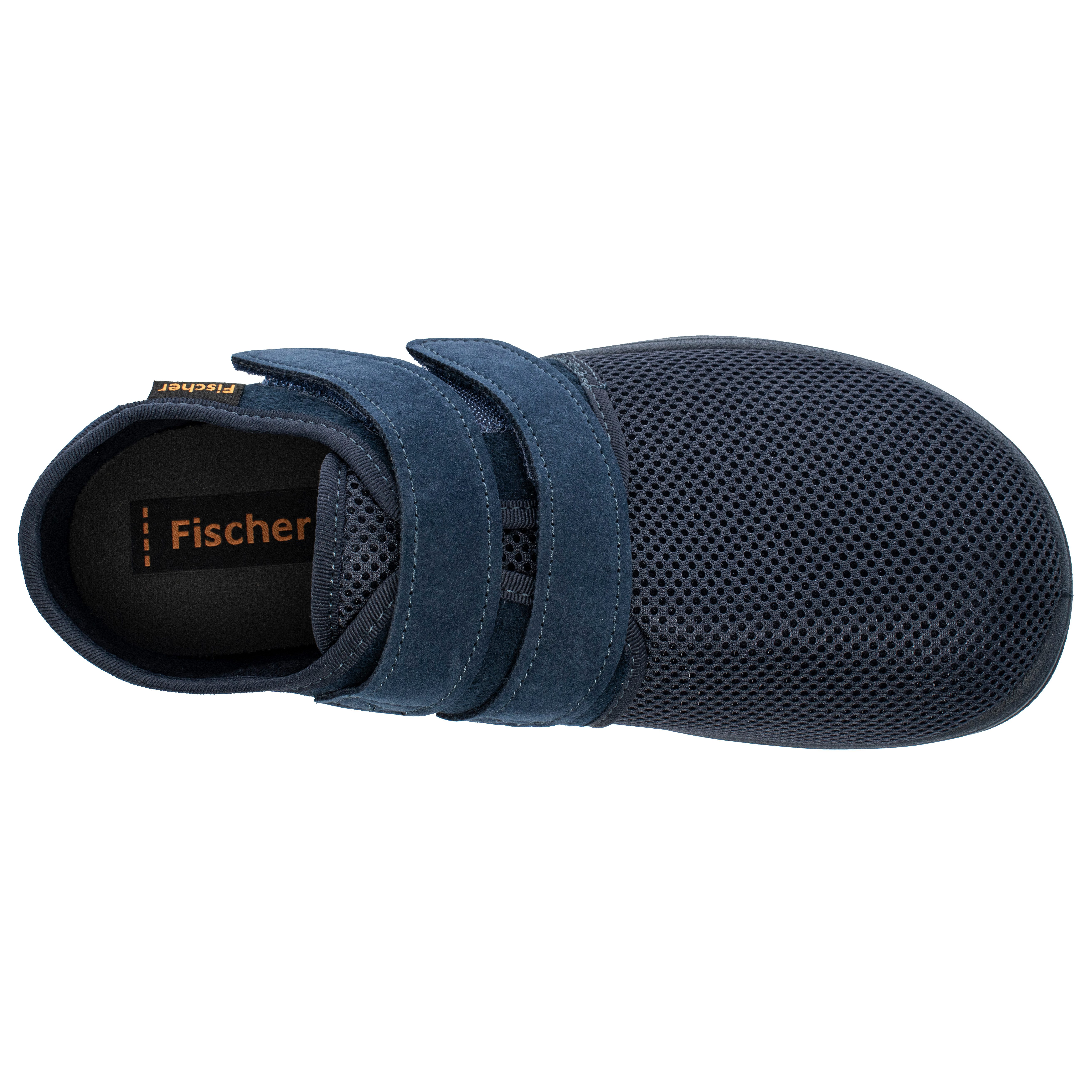Fischer-Markenschuh Bad Wiessee Klettschuh aus Mesh/Velour, mit Frotteefutter, Einlegesohle herausnehmbar